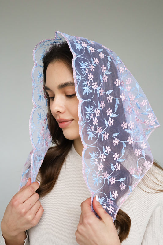 PINK & BLUE VEIL - MariaVeils