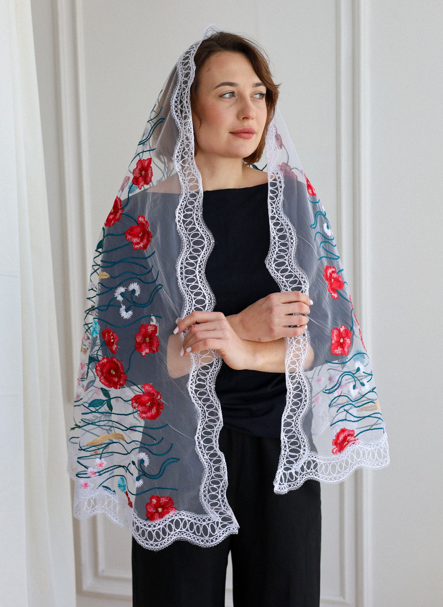 EXTRA LONG WHITE VEIL - MariaVeils