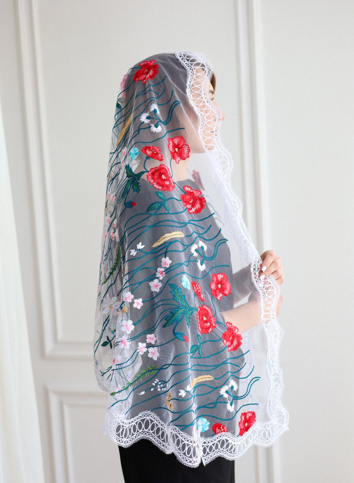 EXTRA LONG WHITE VEIL - MariaVeils