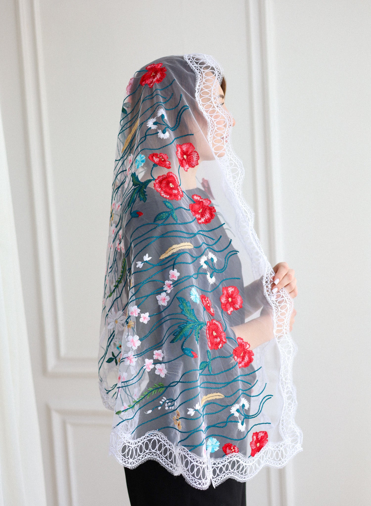 EXTRA LONG WHITE VEIL - MariaVeils