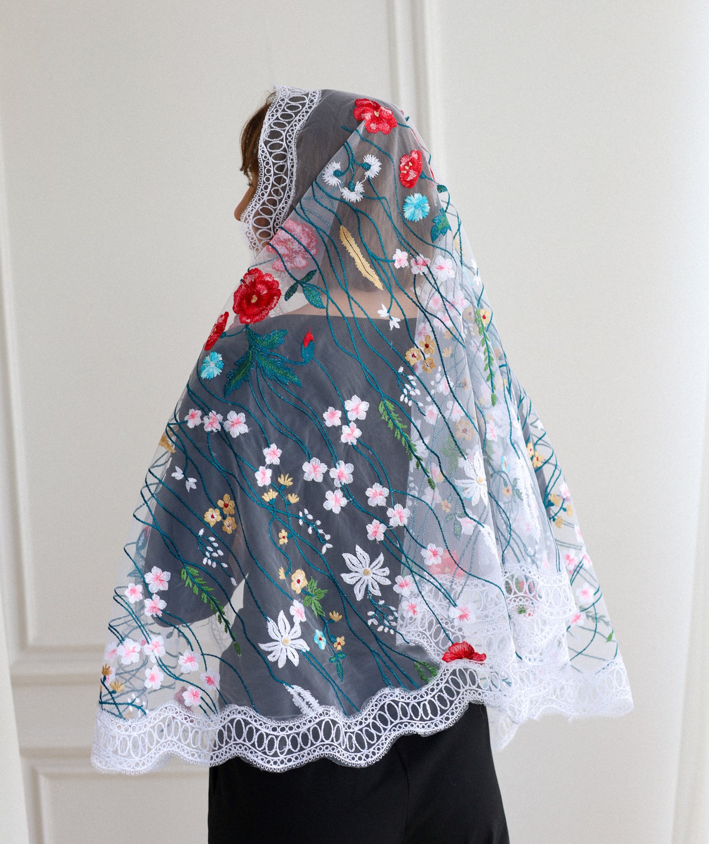 EXTRA LONG WHITE VEIL - MariaVeils