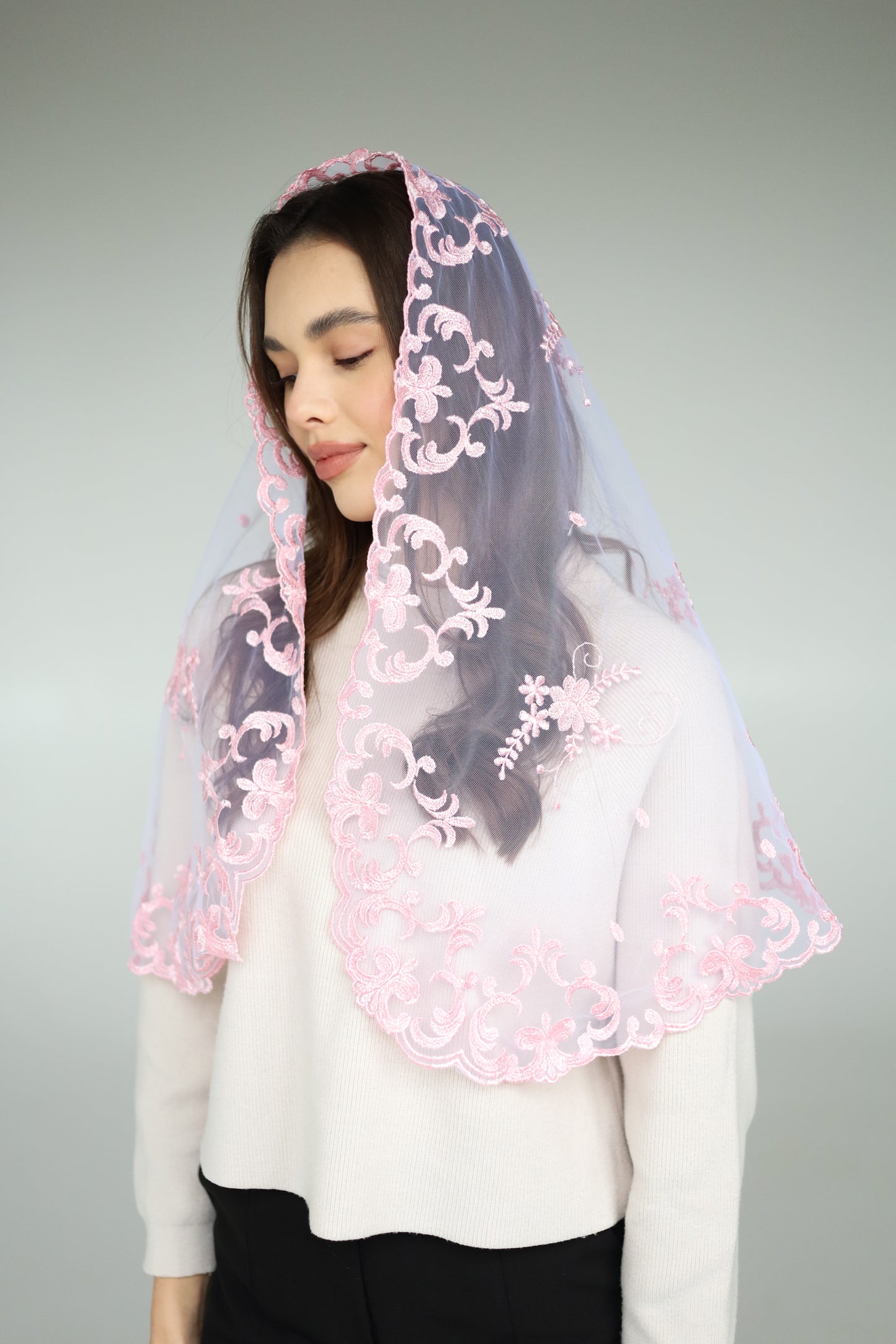 LONG PINK VEIL - MariaVeils