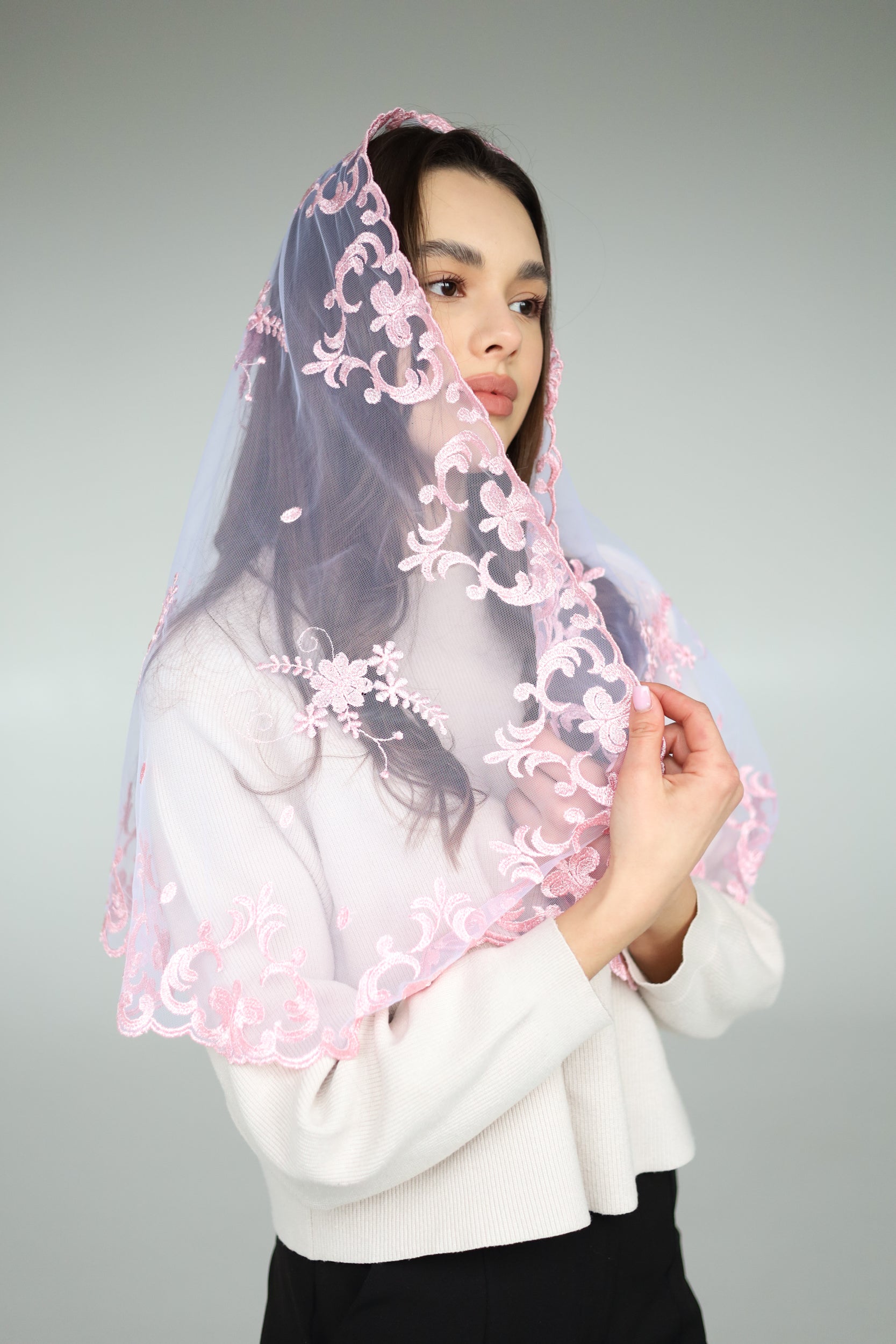 LONG PINK VEIL - MariaVeils