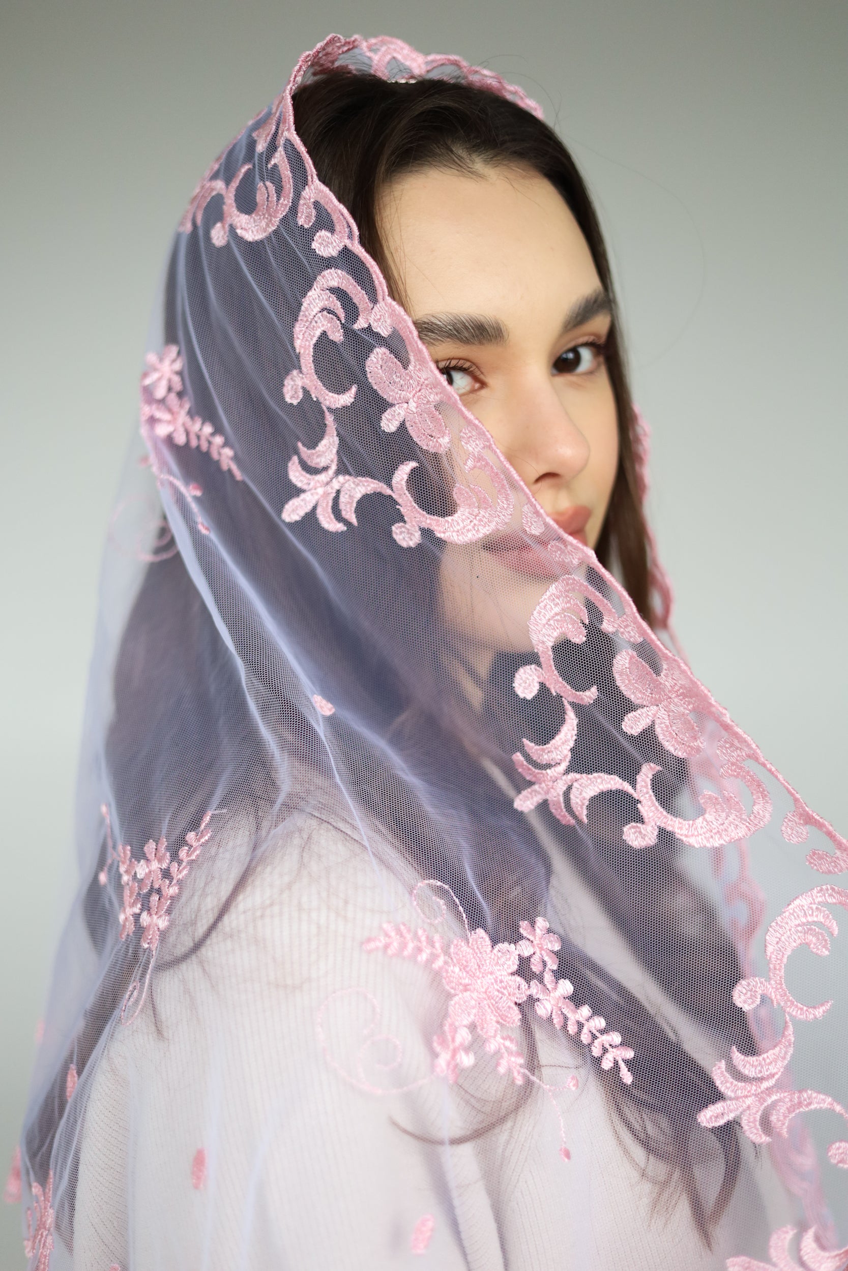 LONG PINK VEIL - MariaVeils