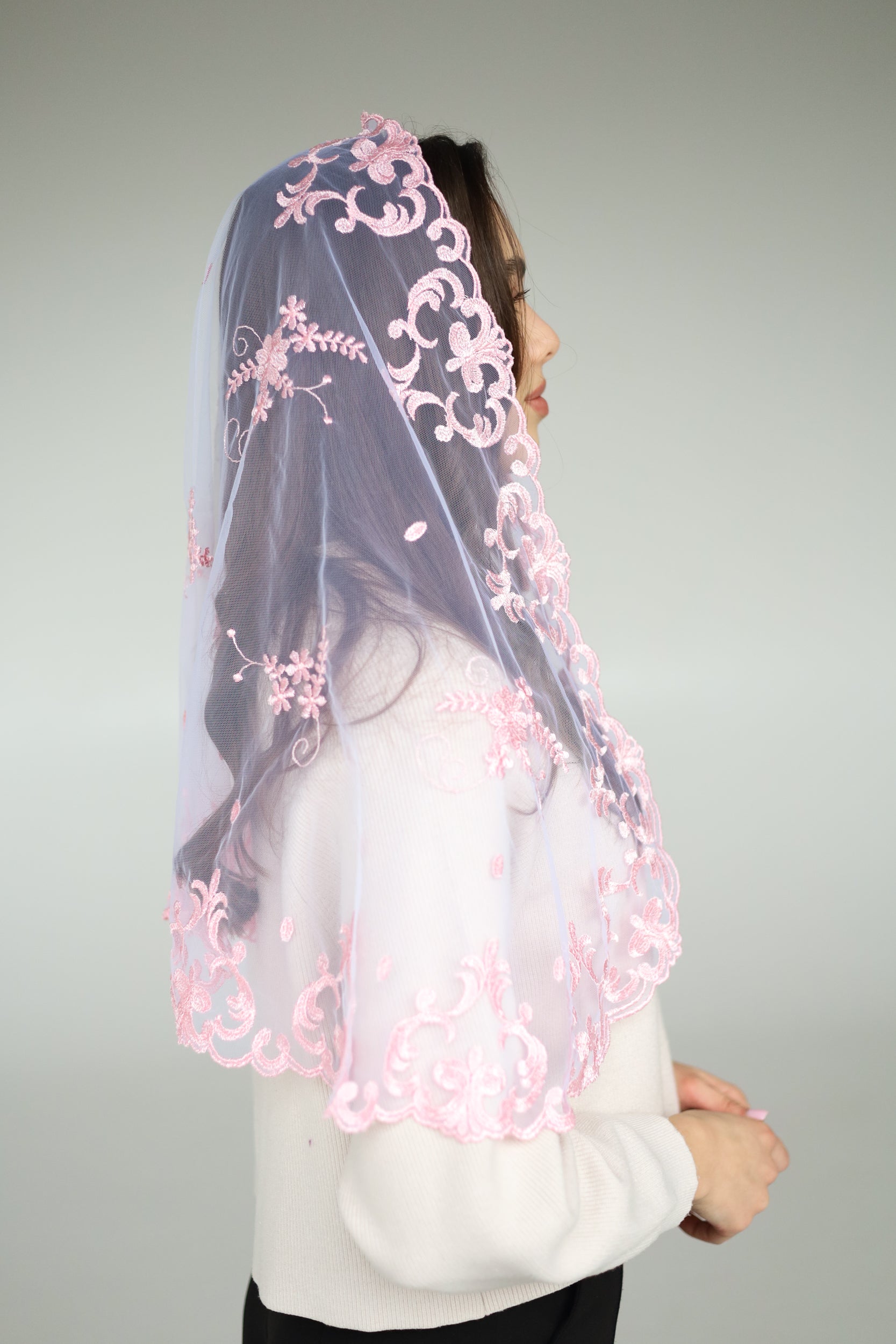 LONG PINK VEIL - MariaVeils