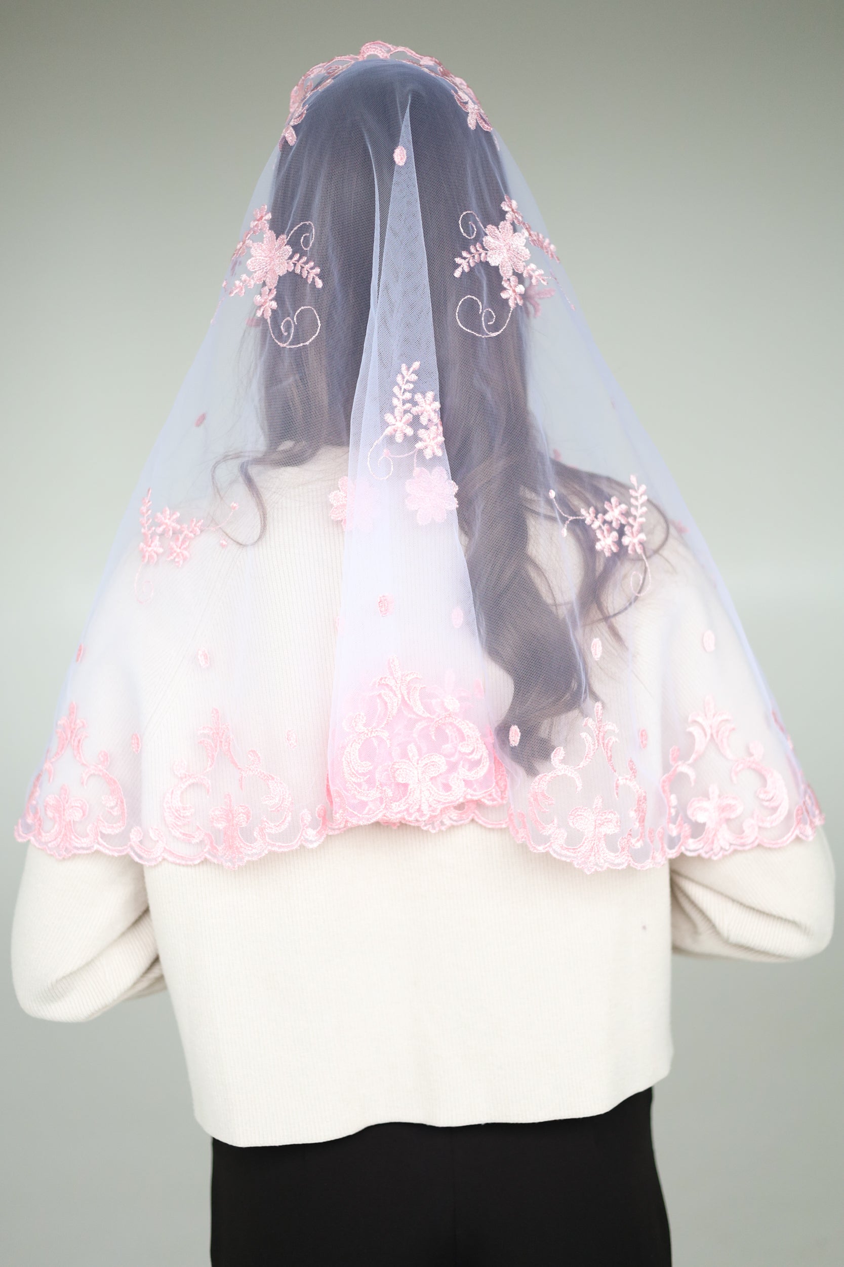 LONG PINK VEIL - MariaVeils