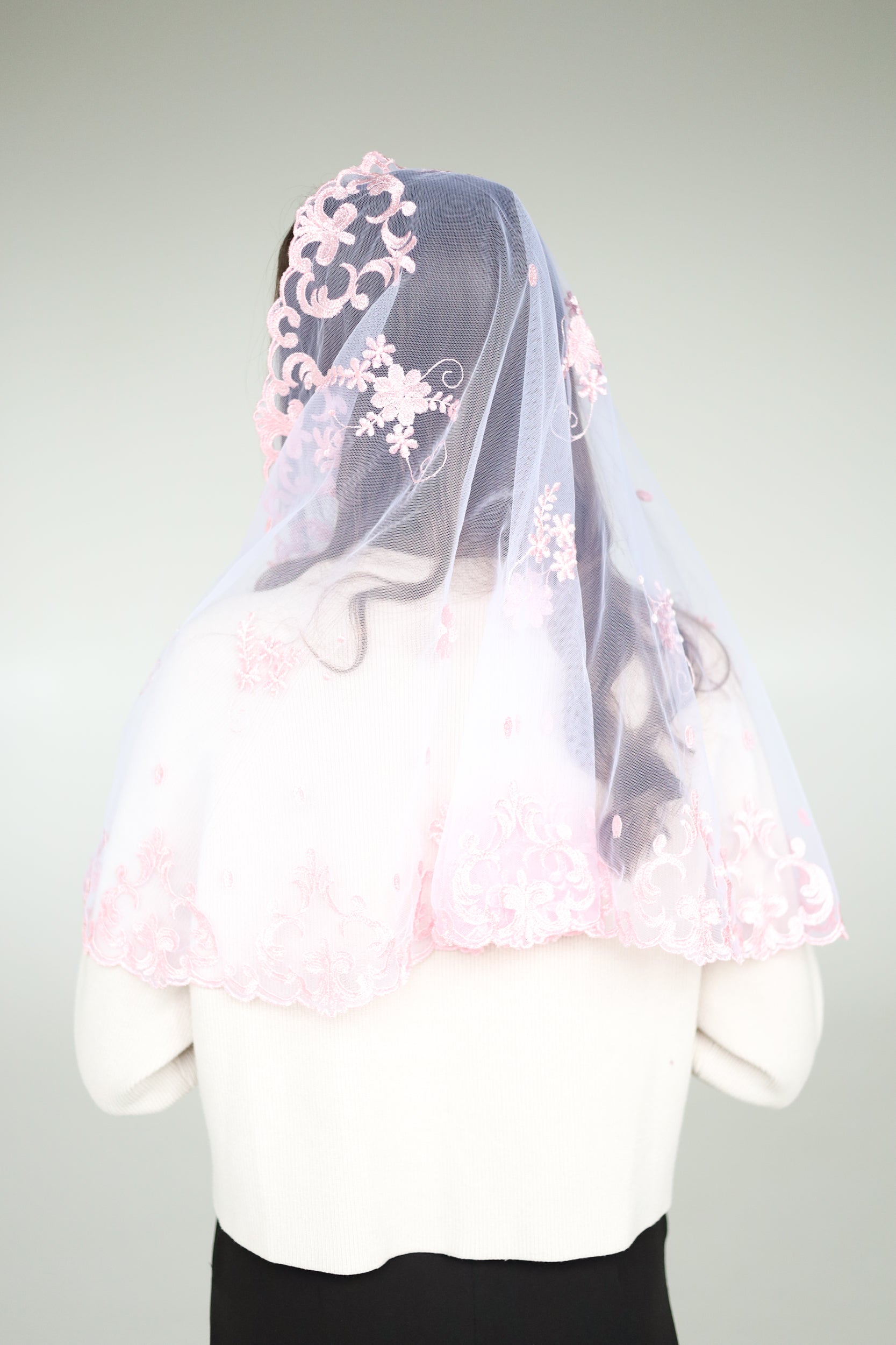 LONG PINK VEIL - MariaVeils