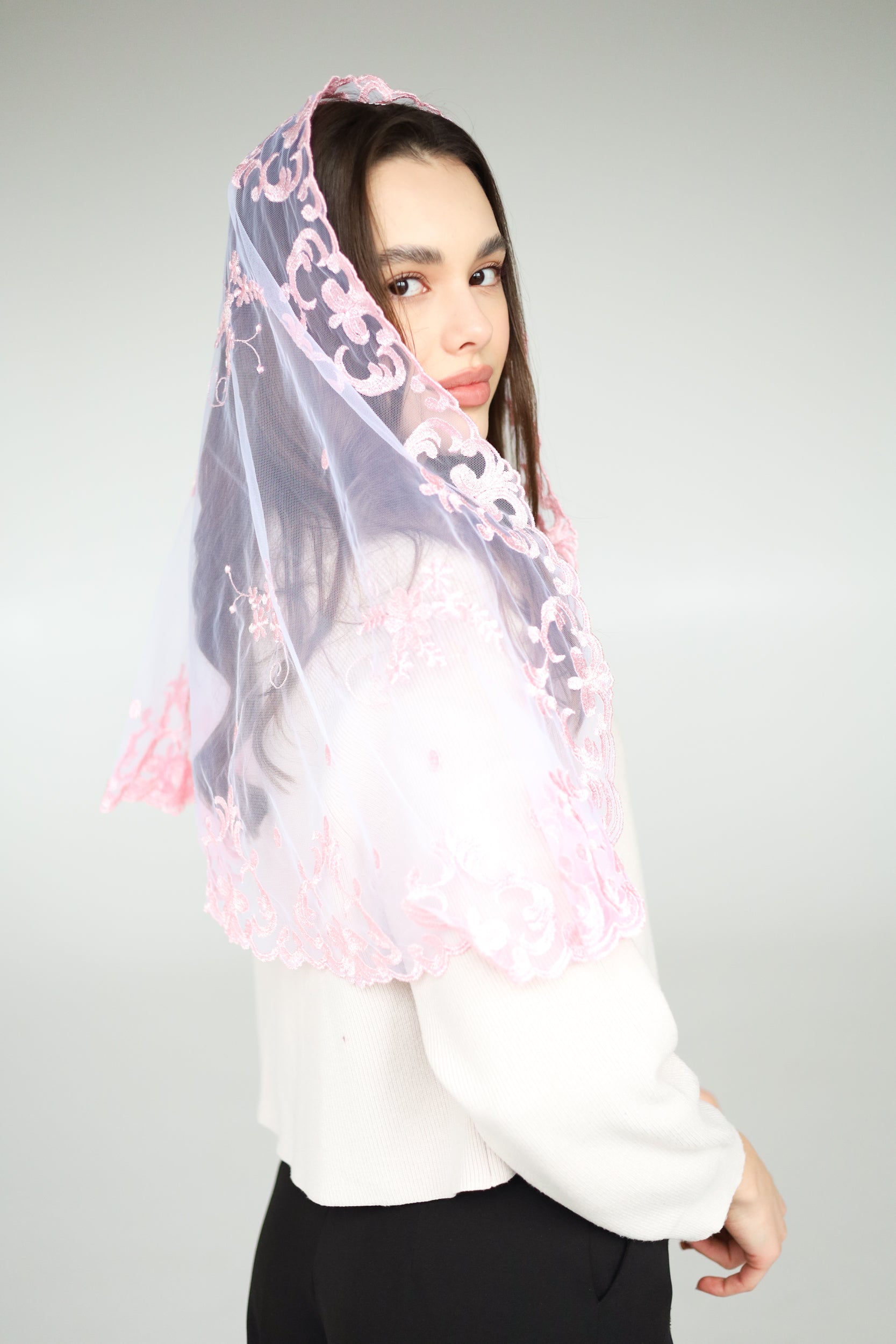 LONG PINK VEIL - MariaVeils