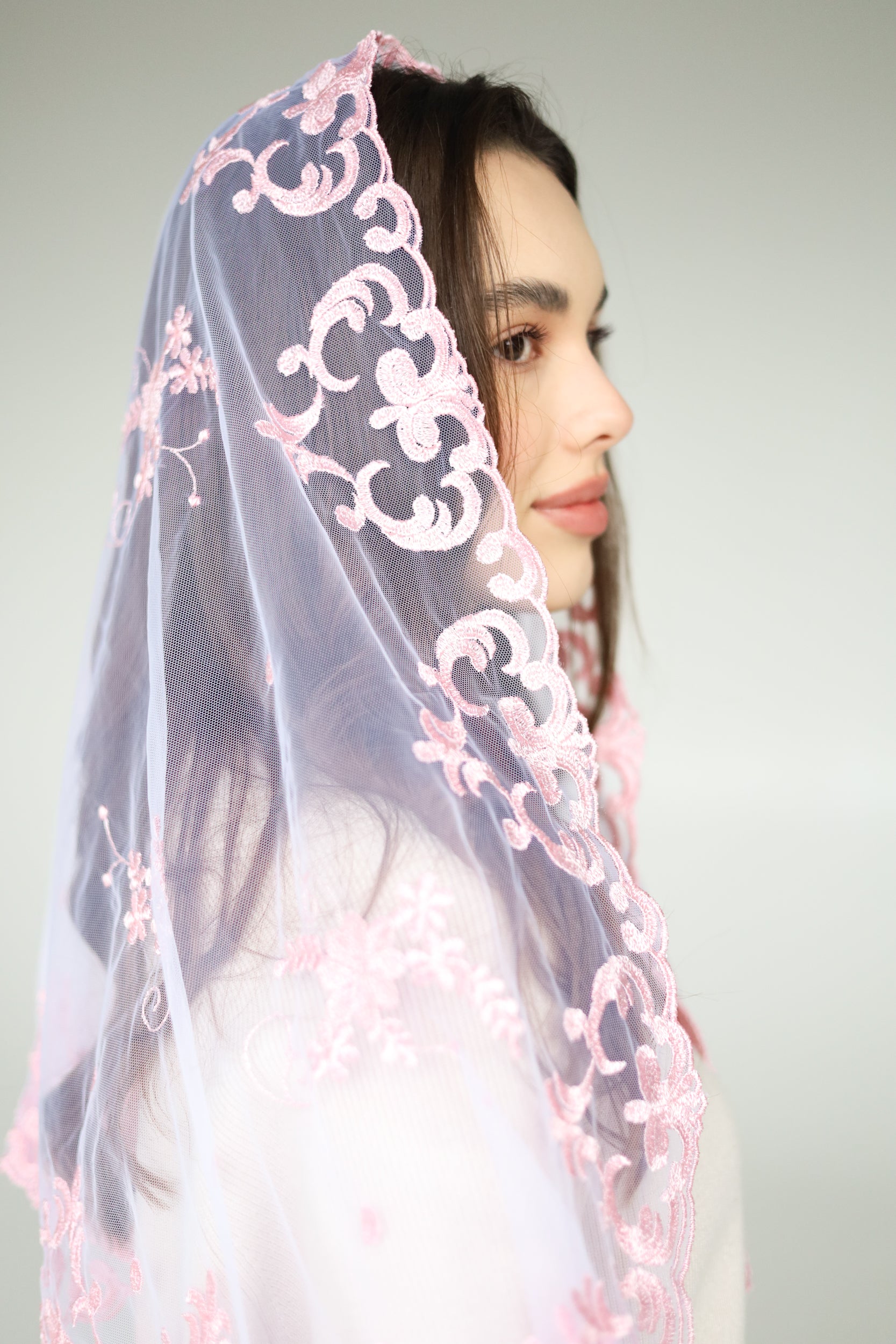 LONG PINK VEIL - MariaVeils
