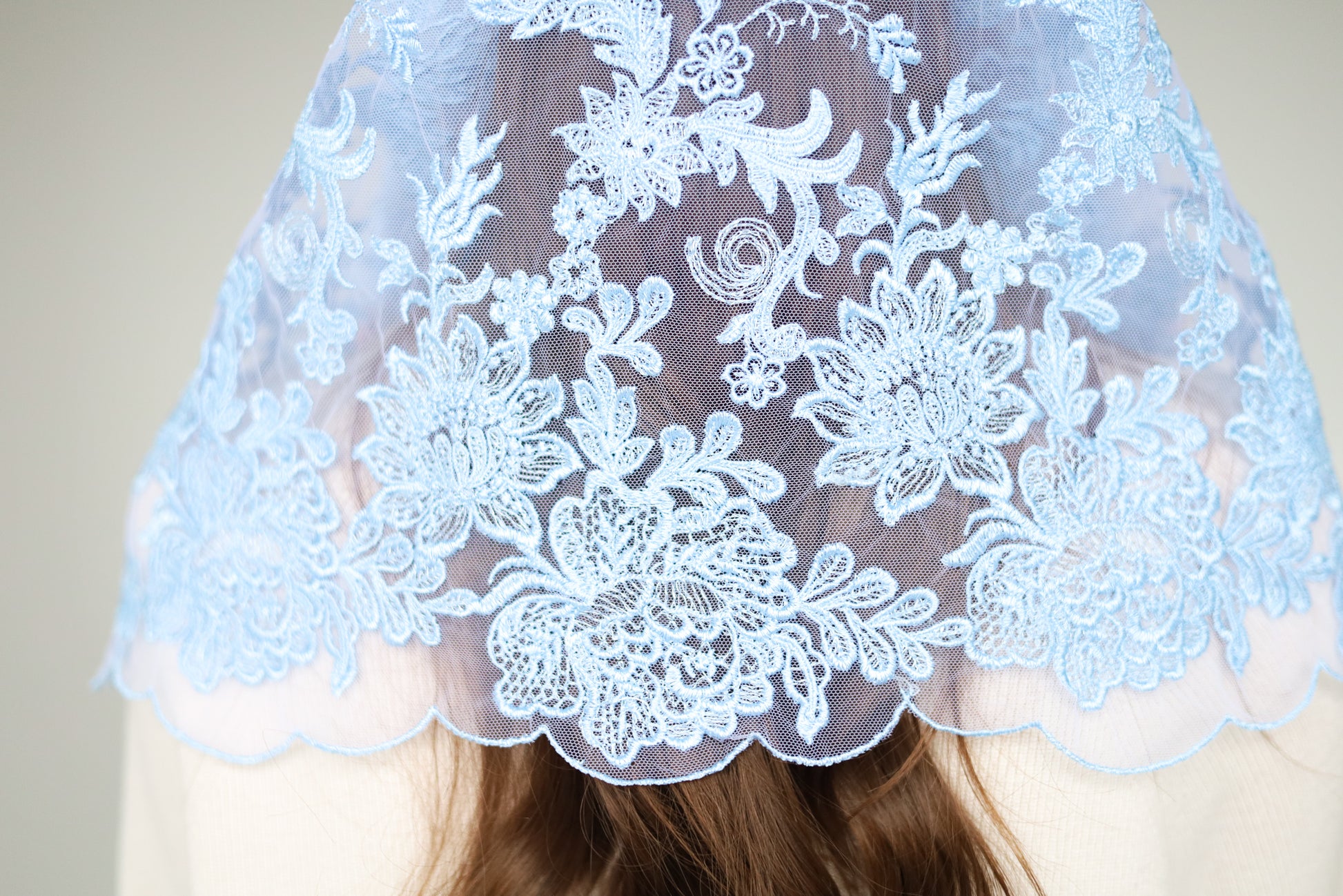 BLUE INFINITY MANTILLA - MariaVeils