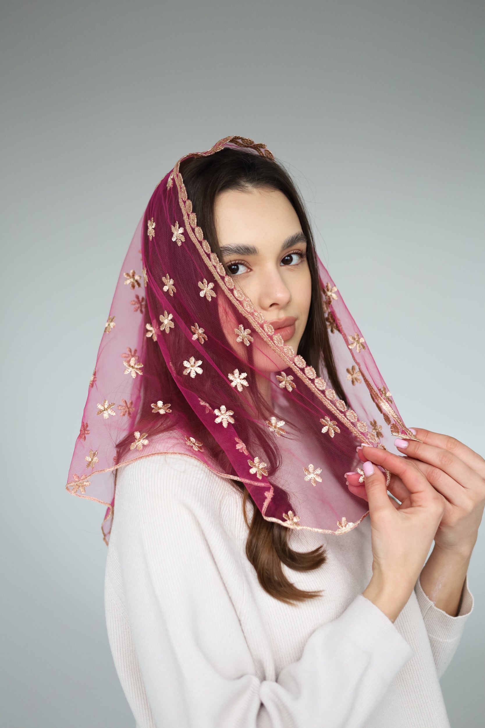 PINK TRIANGLE VEIL - MariaVeils