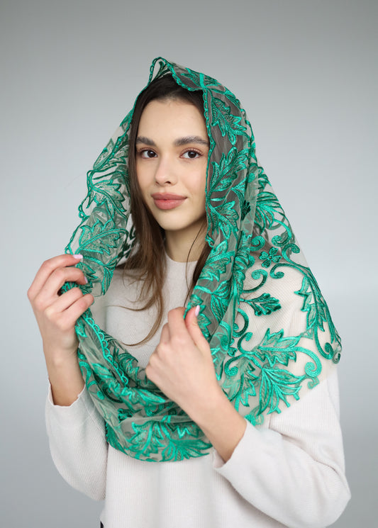 GREEN INFINITY VEIL - MariaVeils