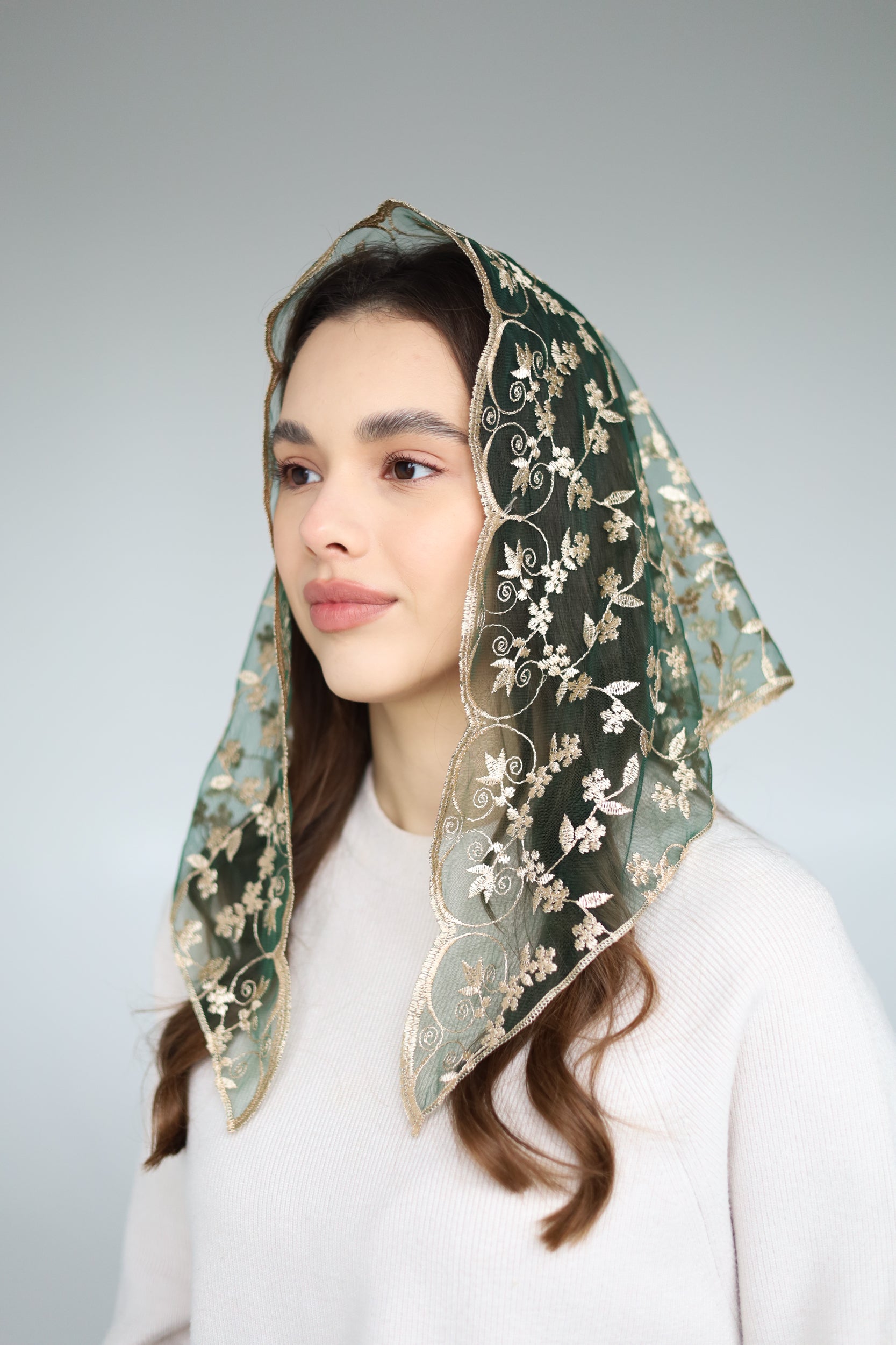 GREEN & YELLOW VEIL - MariaVeils