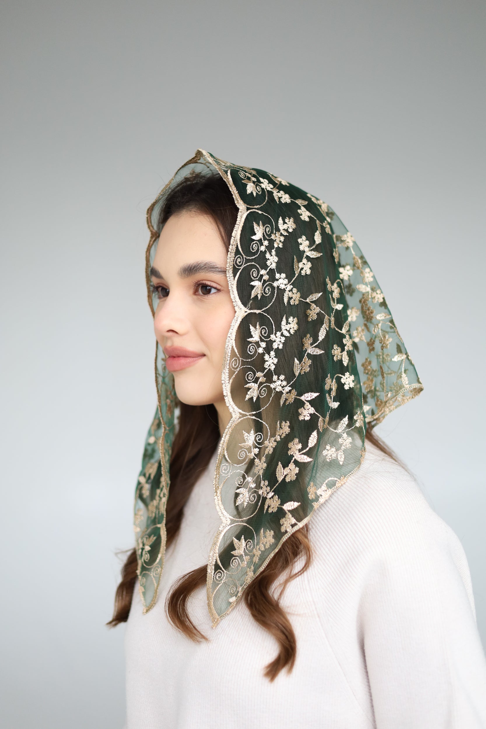 GREEN & YELLOW VEIL - MariaVeils