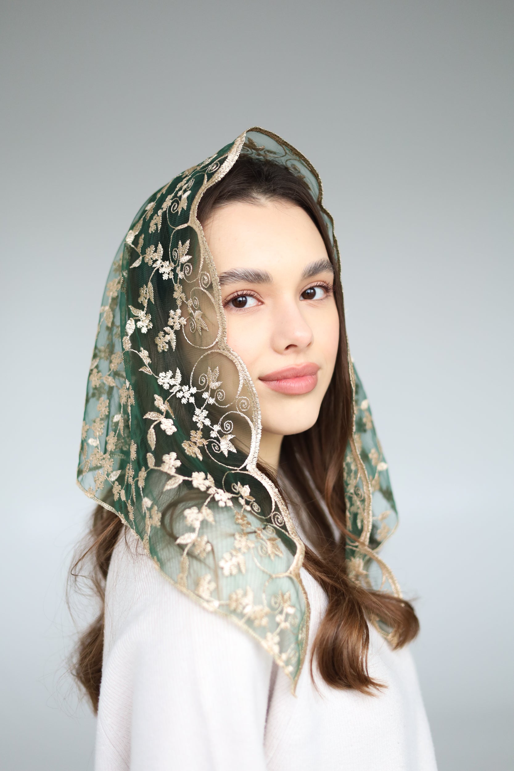 GREEN & YELLOW VEIL - MariaVeils