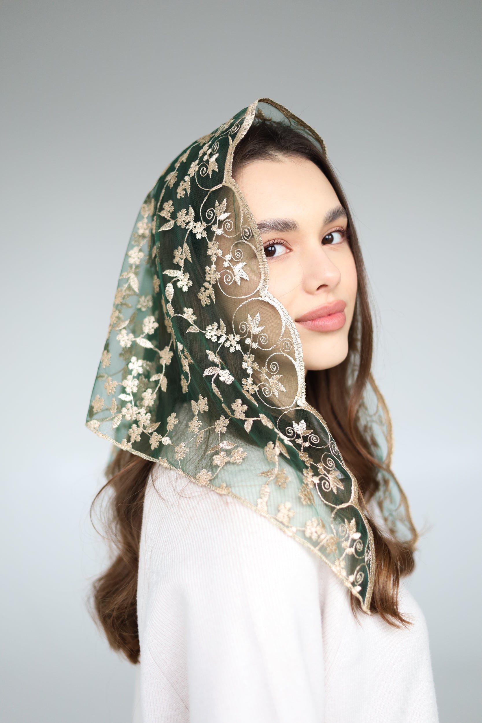 GREEN & YELLOW VEIL - MariaVeils