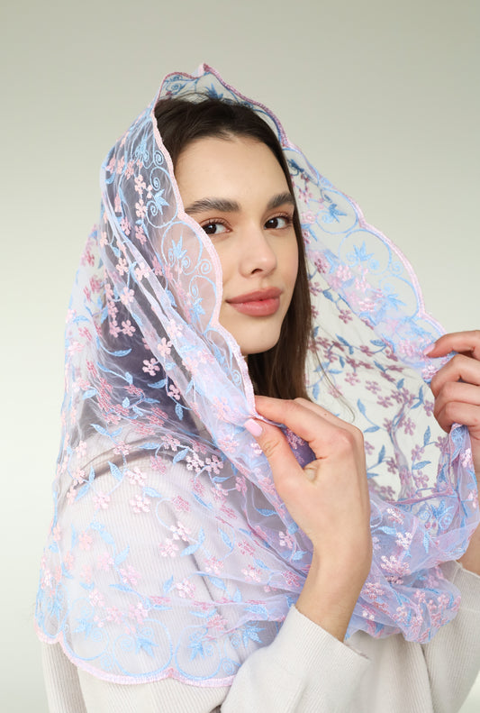 PINK & BLUE INFINITY VEIL - MariaVeils