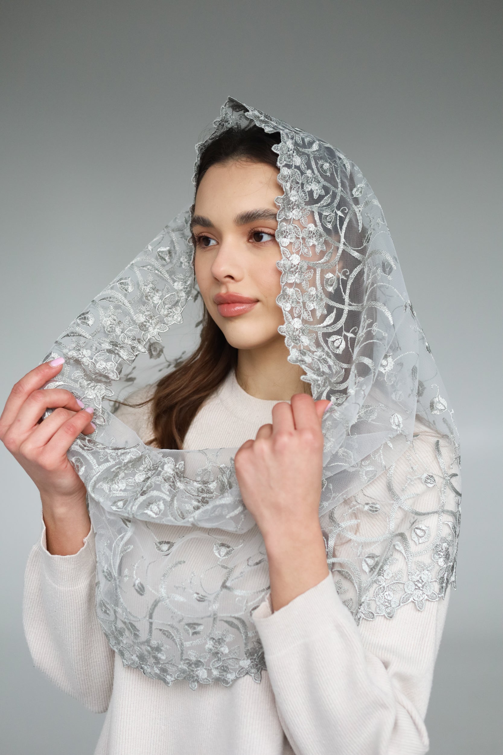 GREY INFINITY VEIL - MariaVeils