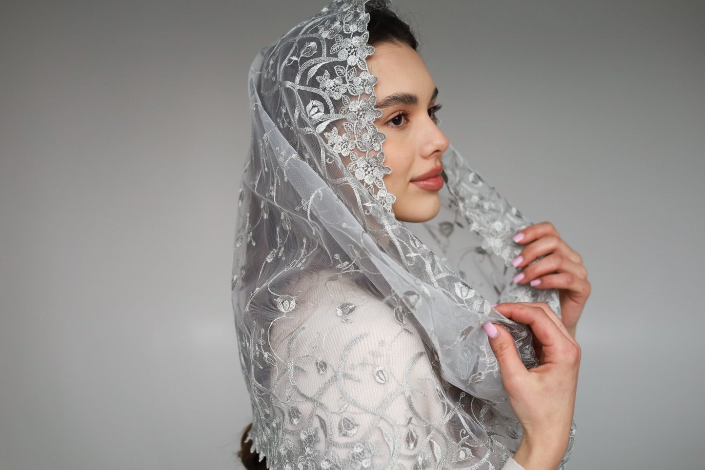 GREY INFINITY VEIL - MariaVeils