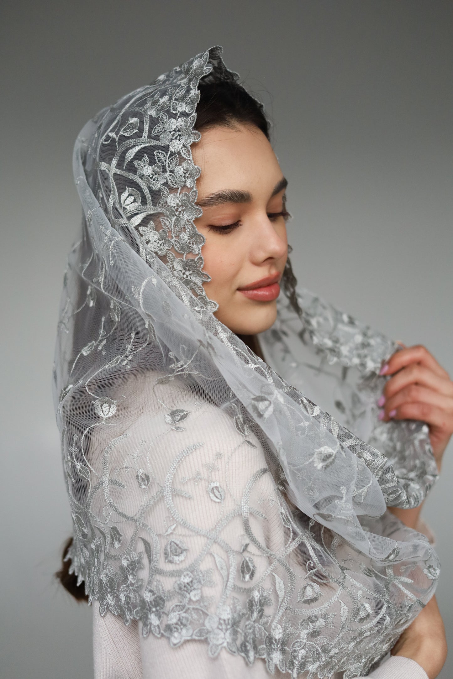 GREY INFINITY VEIL - MariaVeils