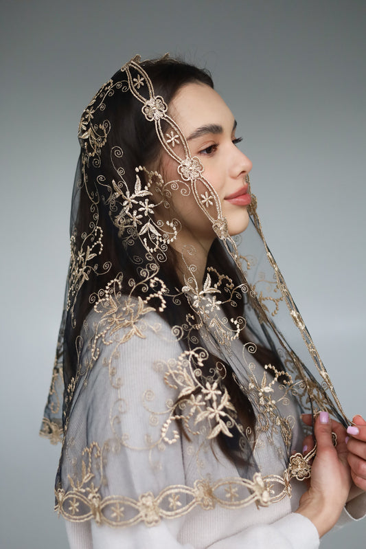 LONG GOLD VEIL - MariaVeils