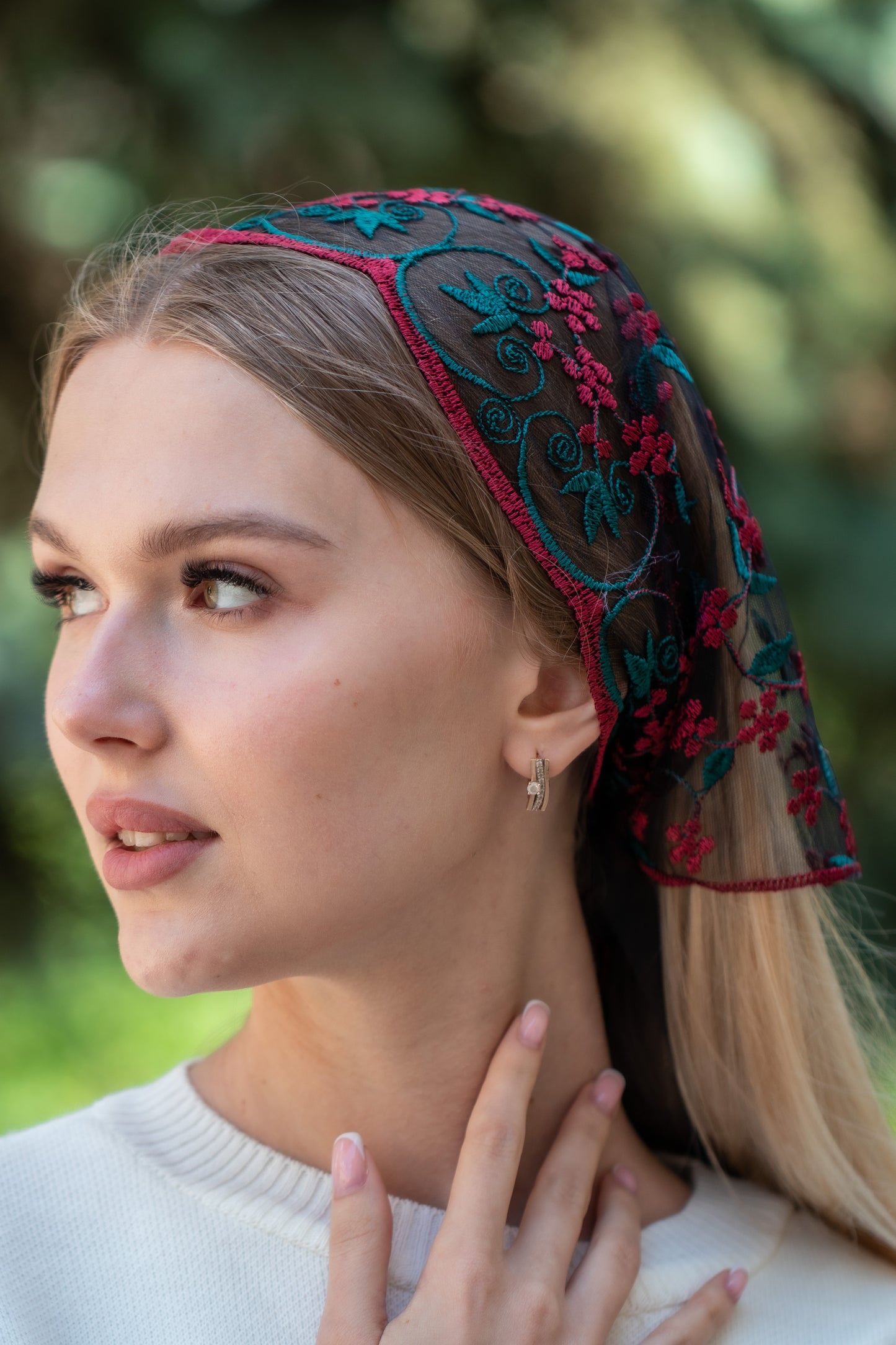 RED & GREEN HEAD BAND - MariaVeils