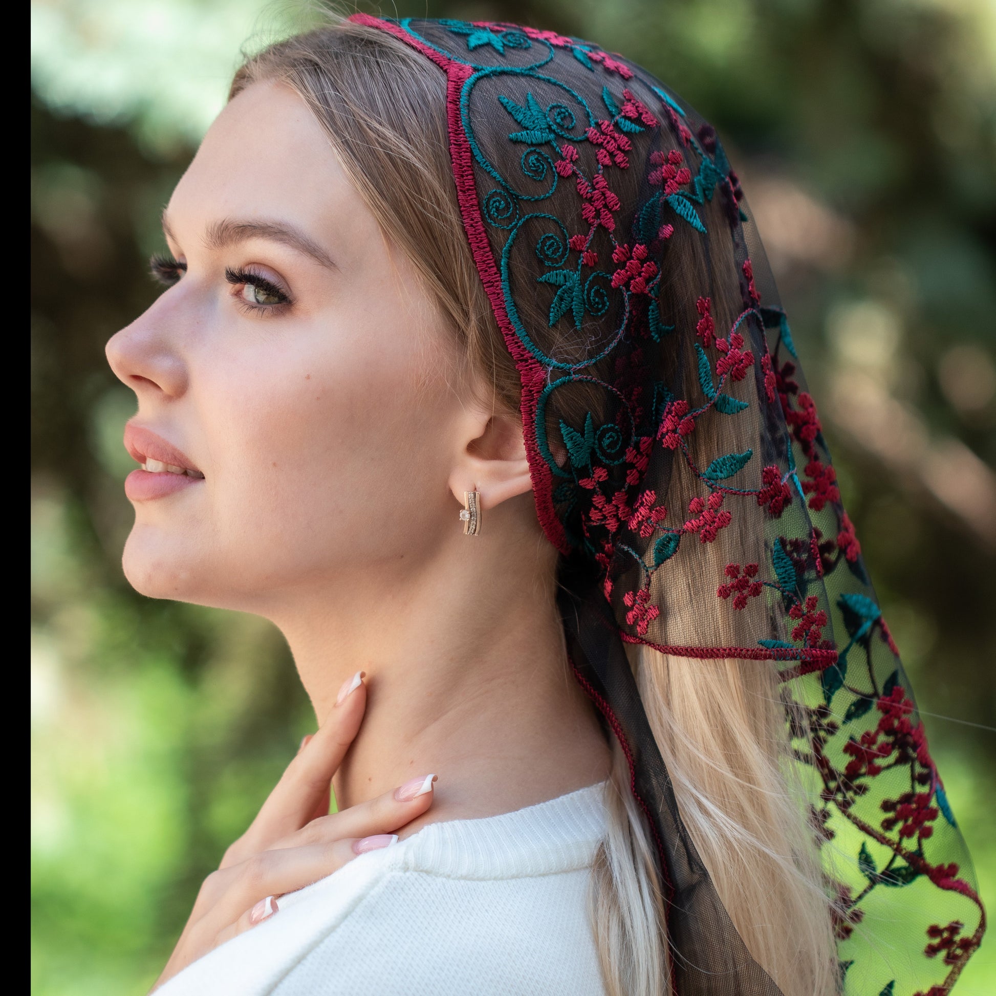 RED & GREEN HEAD BAND - MariaVeils