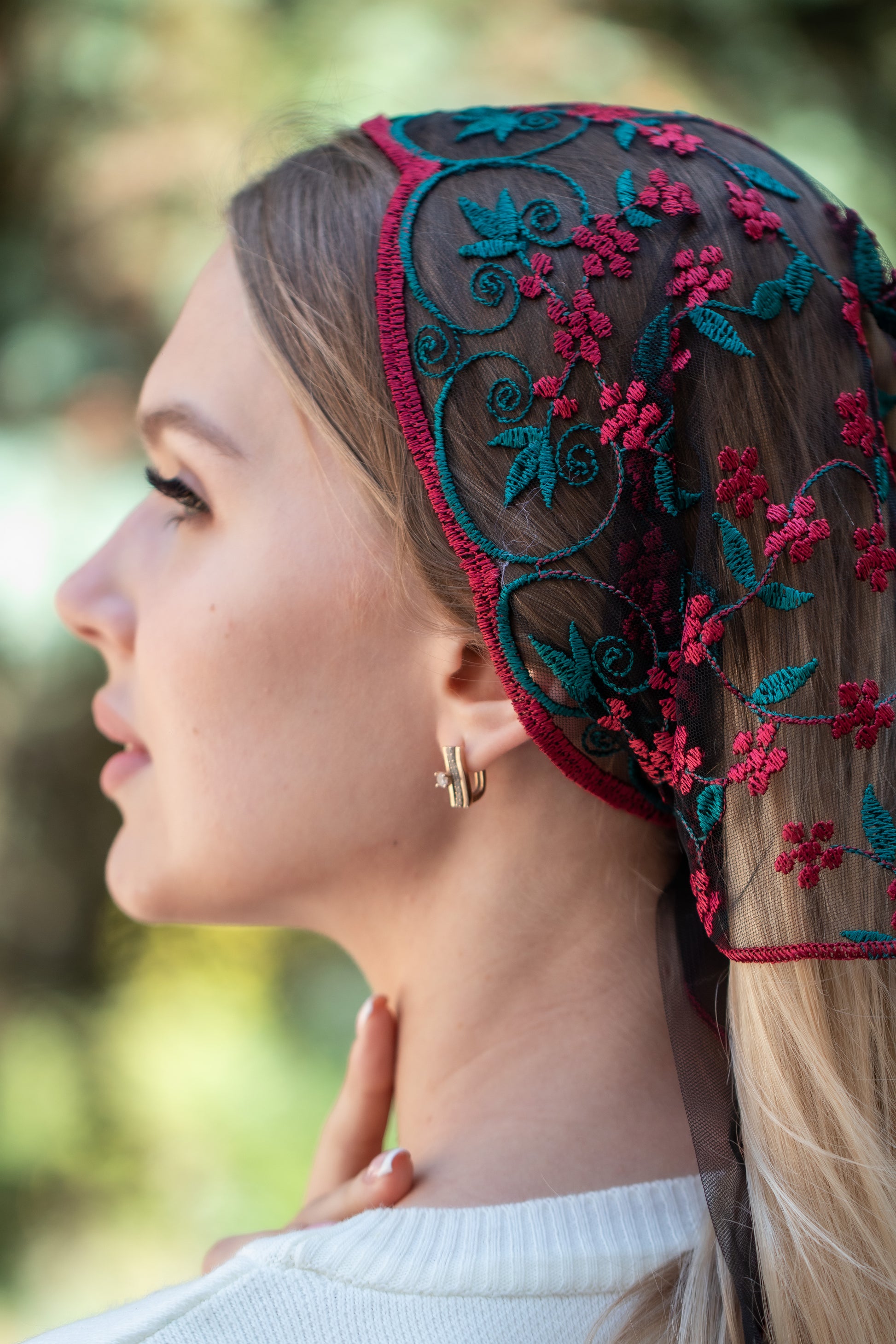 RED & GREEN HEAD BAND - MariaVeils