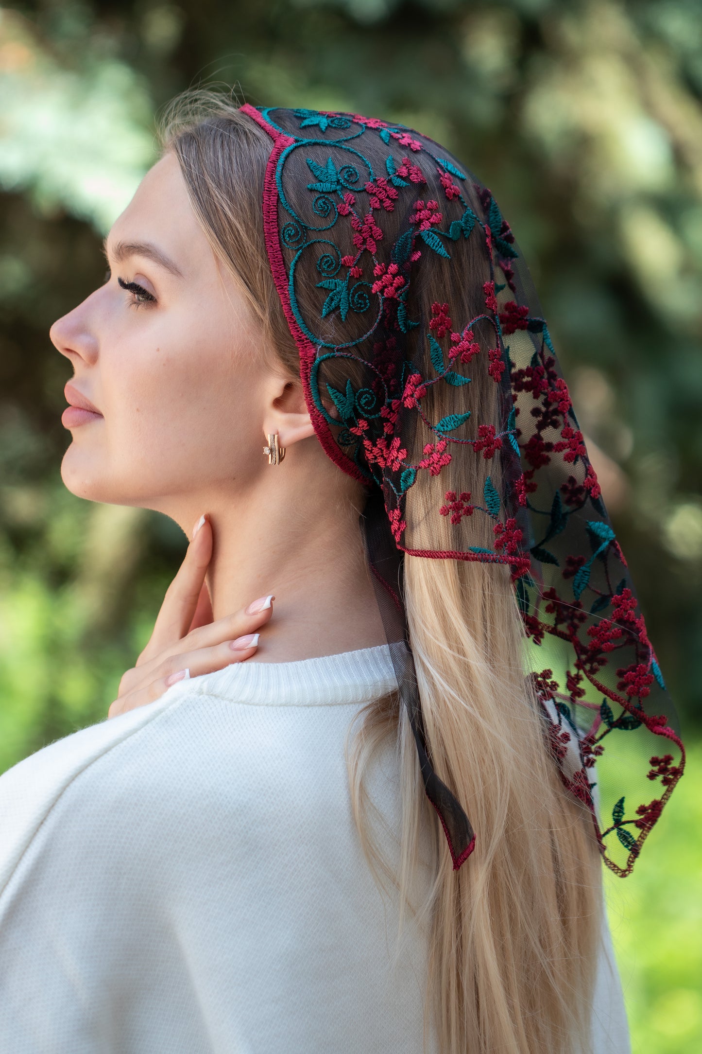RED & GREEN HEAD BAND - MariaVeils