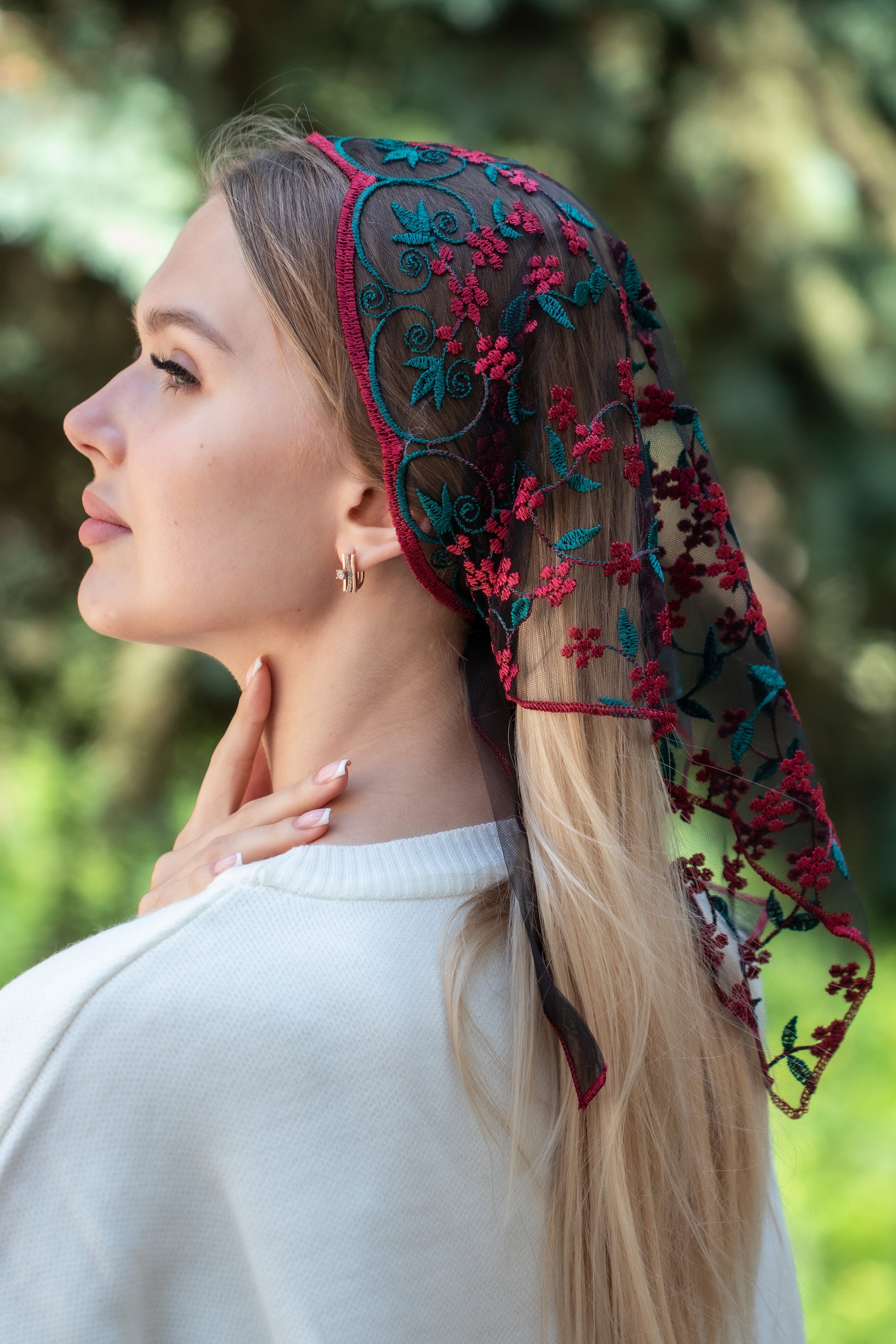RED & GREEN HEAD BAND - MariaVeils