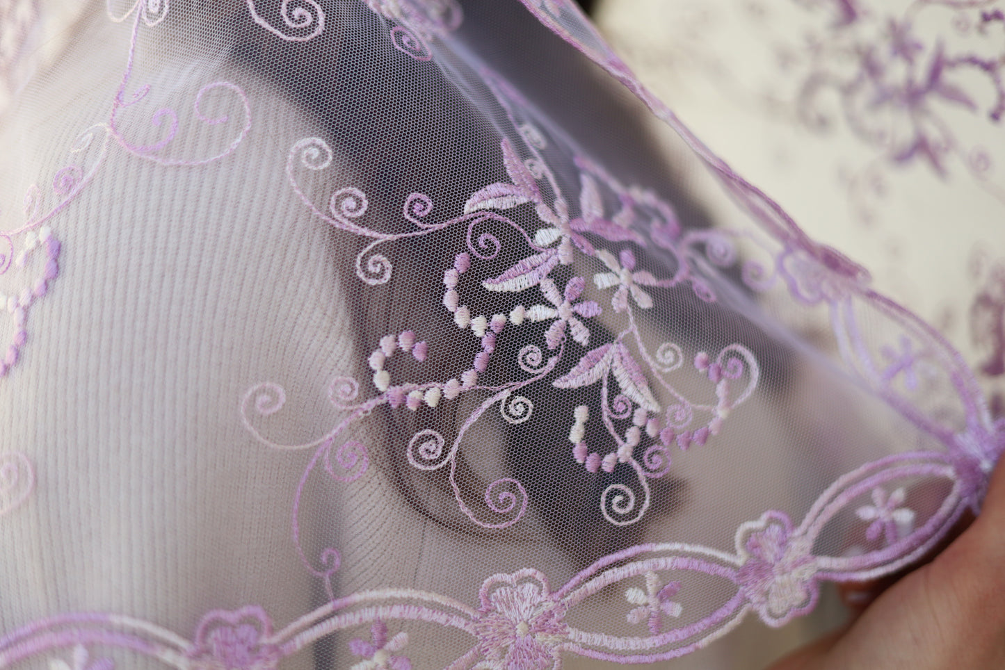 GRADIENT PURPLE MANTILLA - MariaVeils