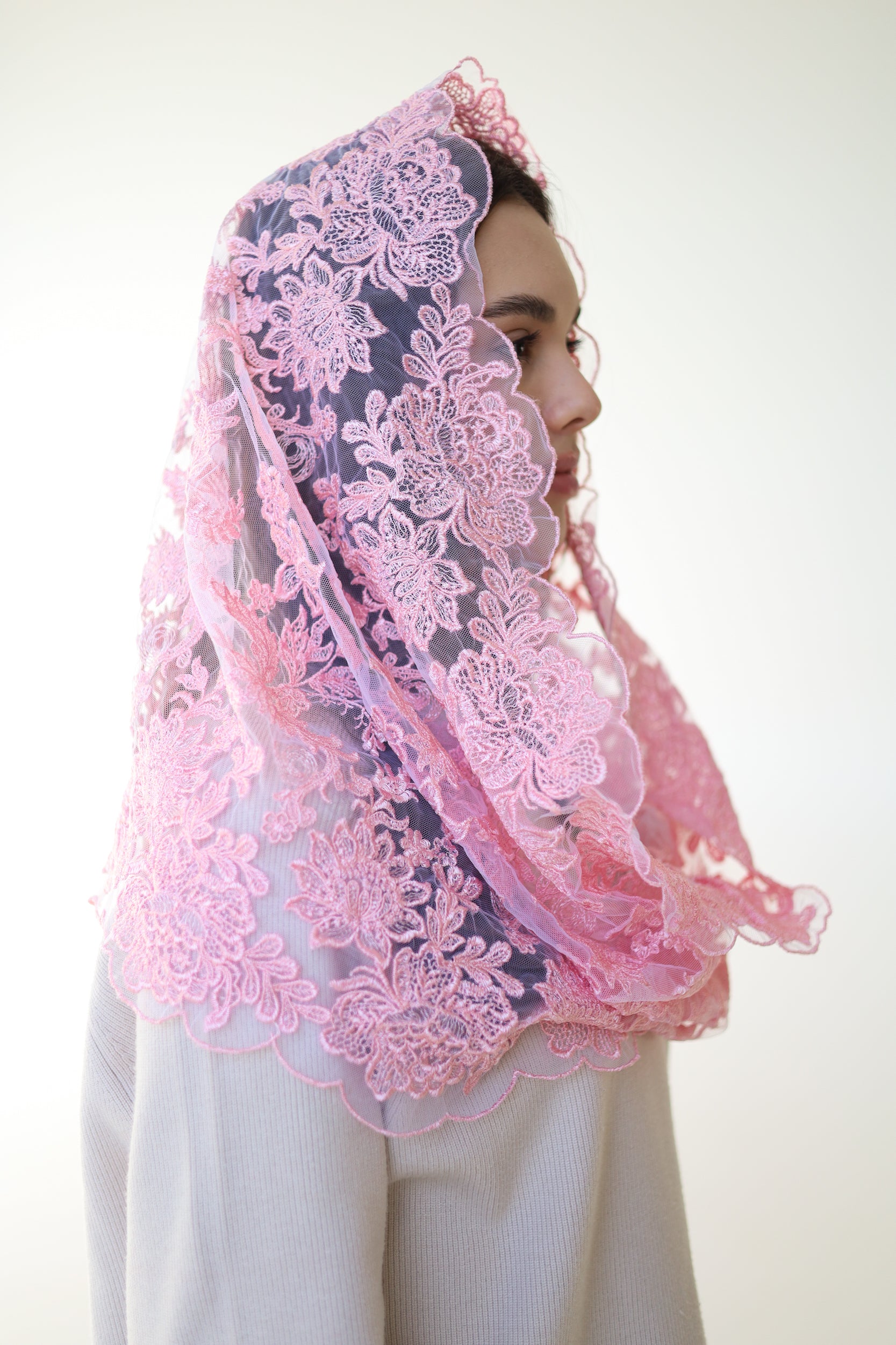 PINK CHAPEL VEIL - MariaVeils