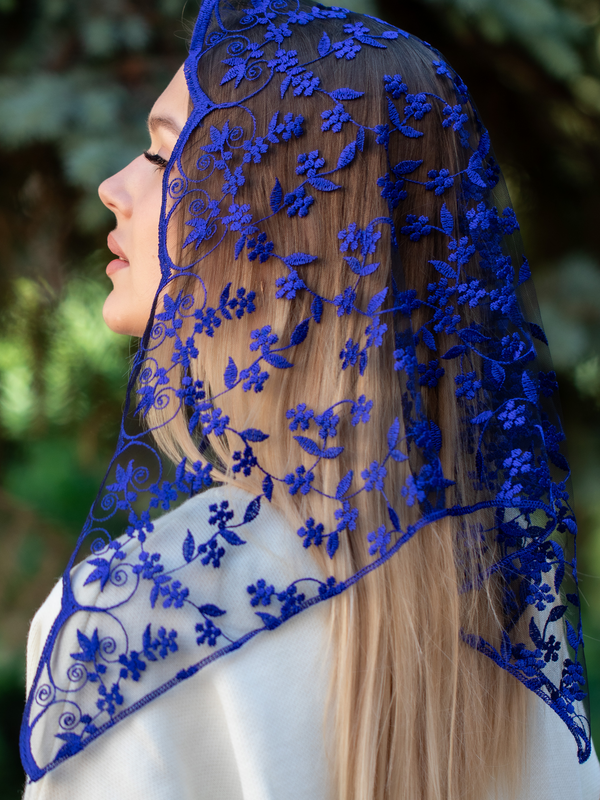 NEW!! Blue triangle Veil - MariaVeils