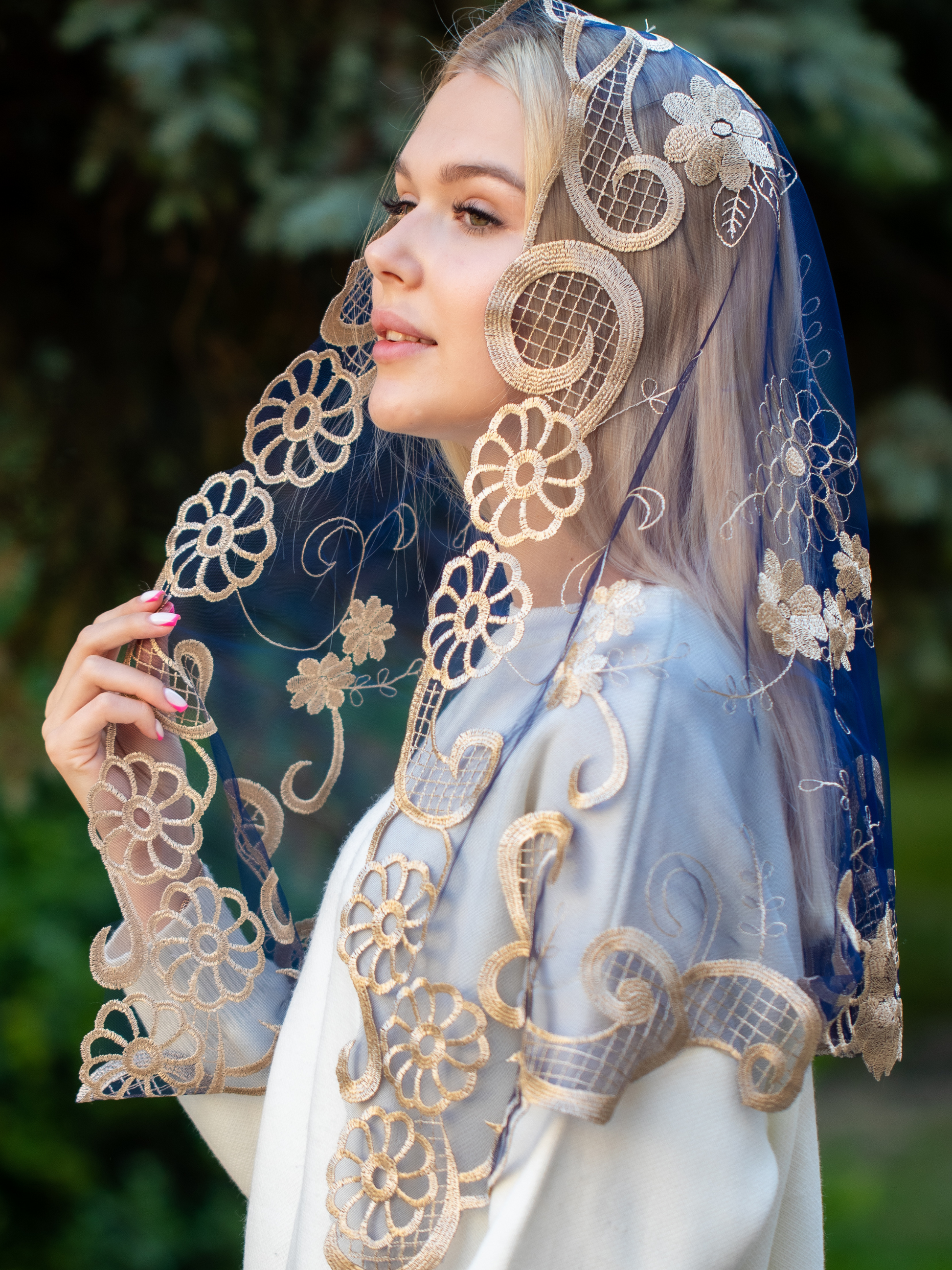 NEW!! Gold Chapel Veil - MariaVeils