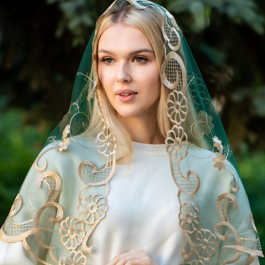 NEW!! Gold Chapel Veil - MariaVeils