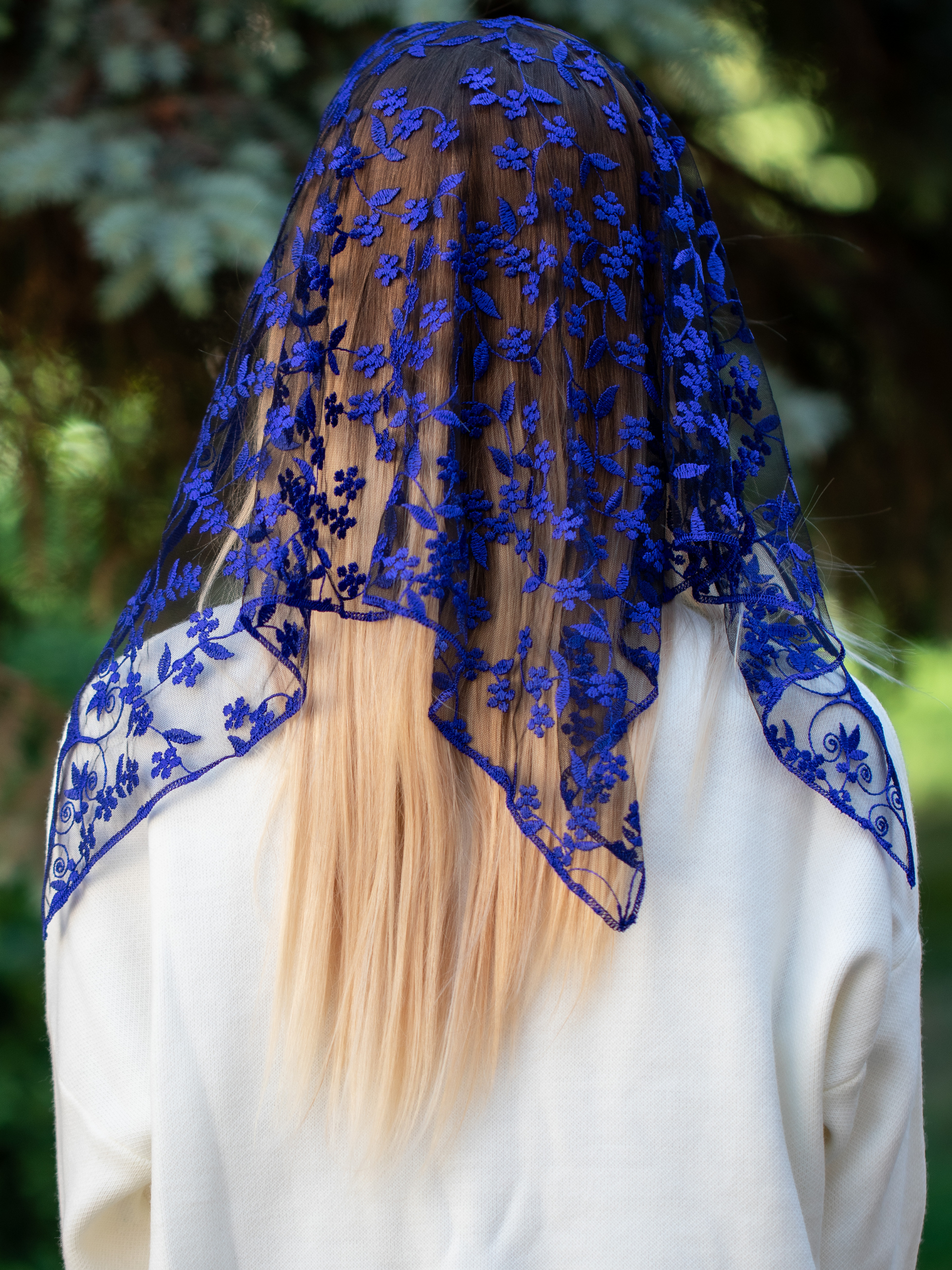 NEW!! Blue triangle Veil - MariaVeils