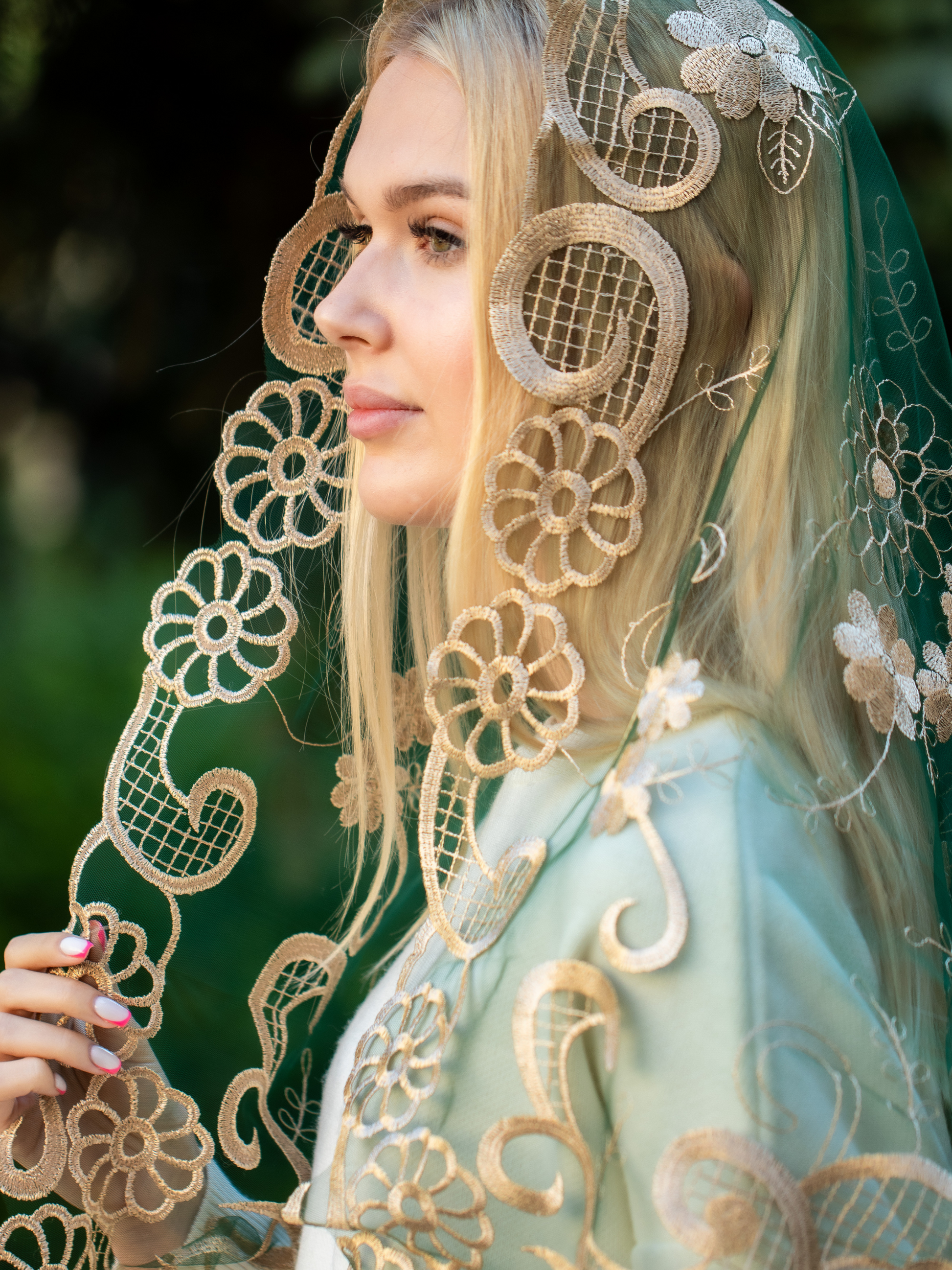 NEW!! Gold Chapel Veil - MariaVeils