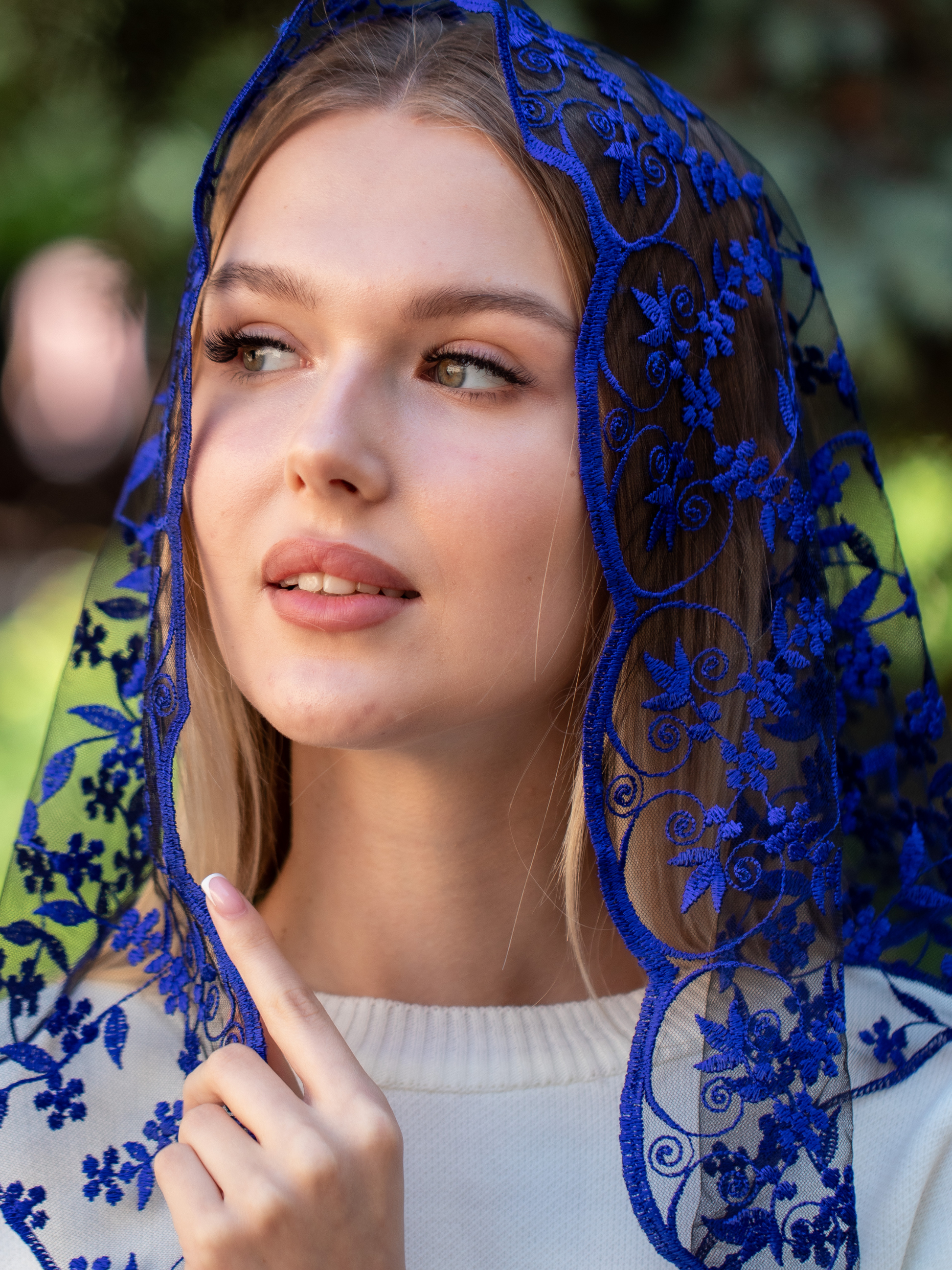 NEW!! Blue triangle Veil - MariaVeils