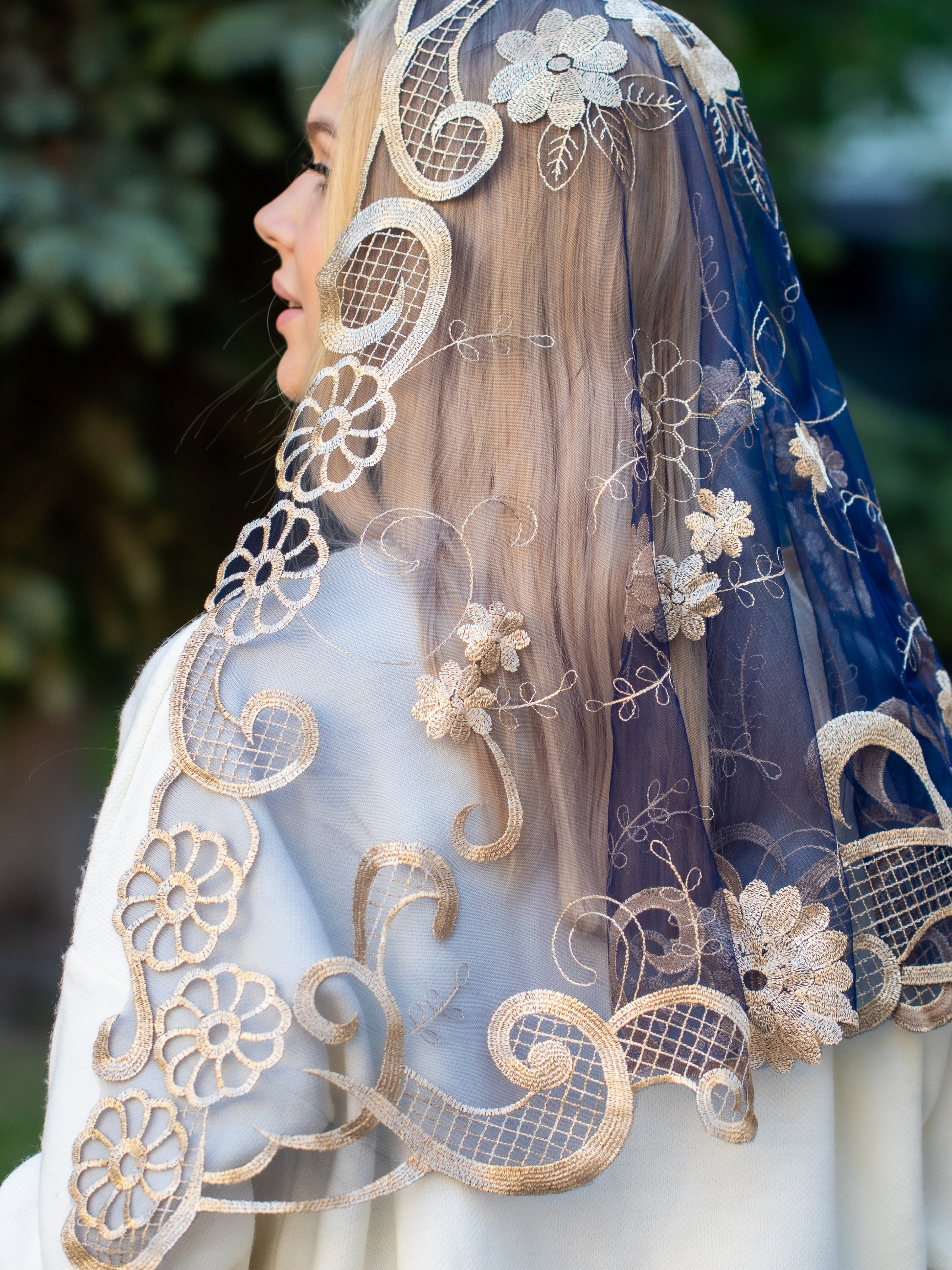 NEW!! Gold Chapel Veil - MariaVeils