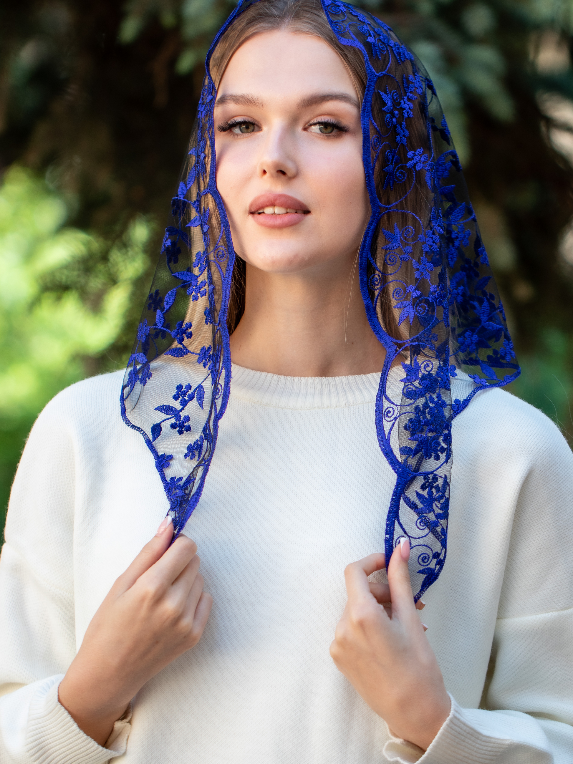 NEW!! Blue triangle Veil - MariaVeils