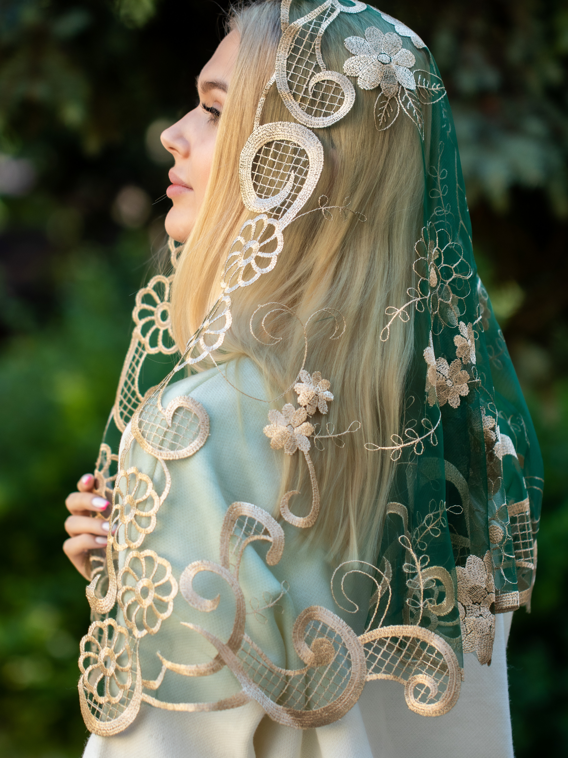 NEW!! Gold Chapel Veil - MariaVeils