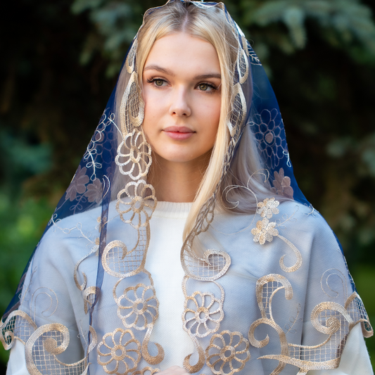 NEW!! Gold Chapel Veil - MariaVeils