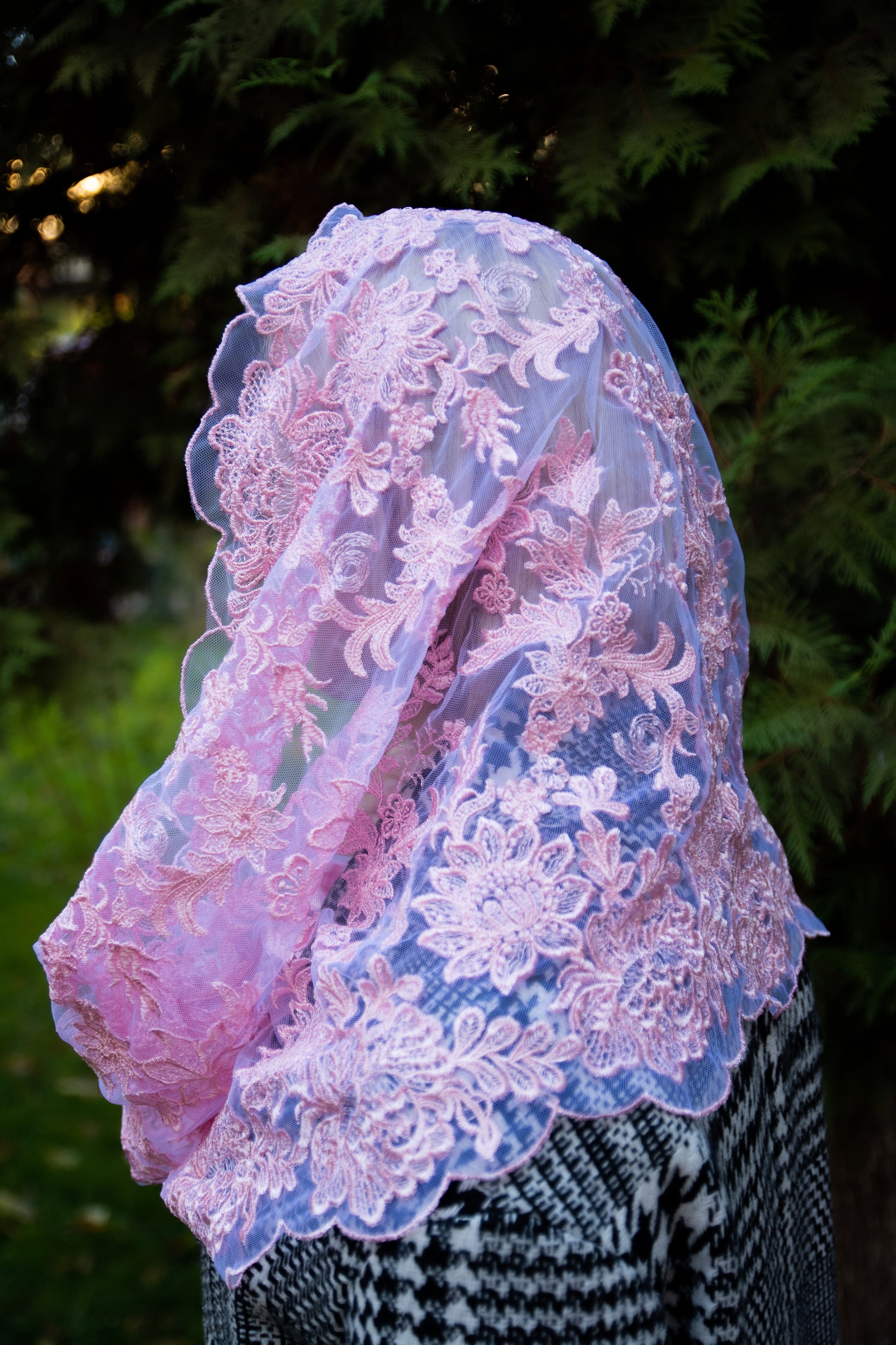 NEW!! Pink Infinity Mantilla - MariaVeils