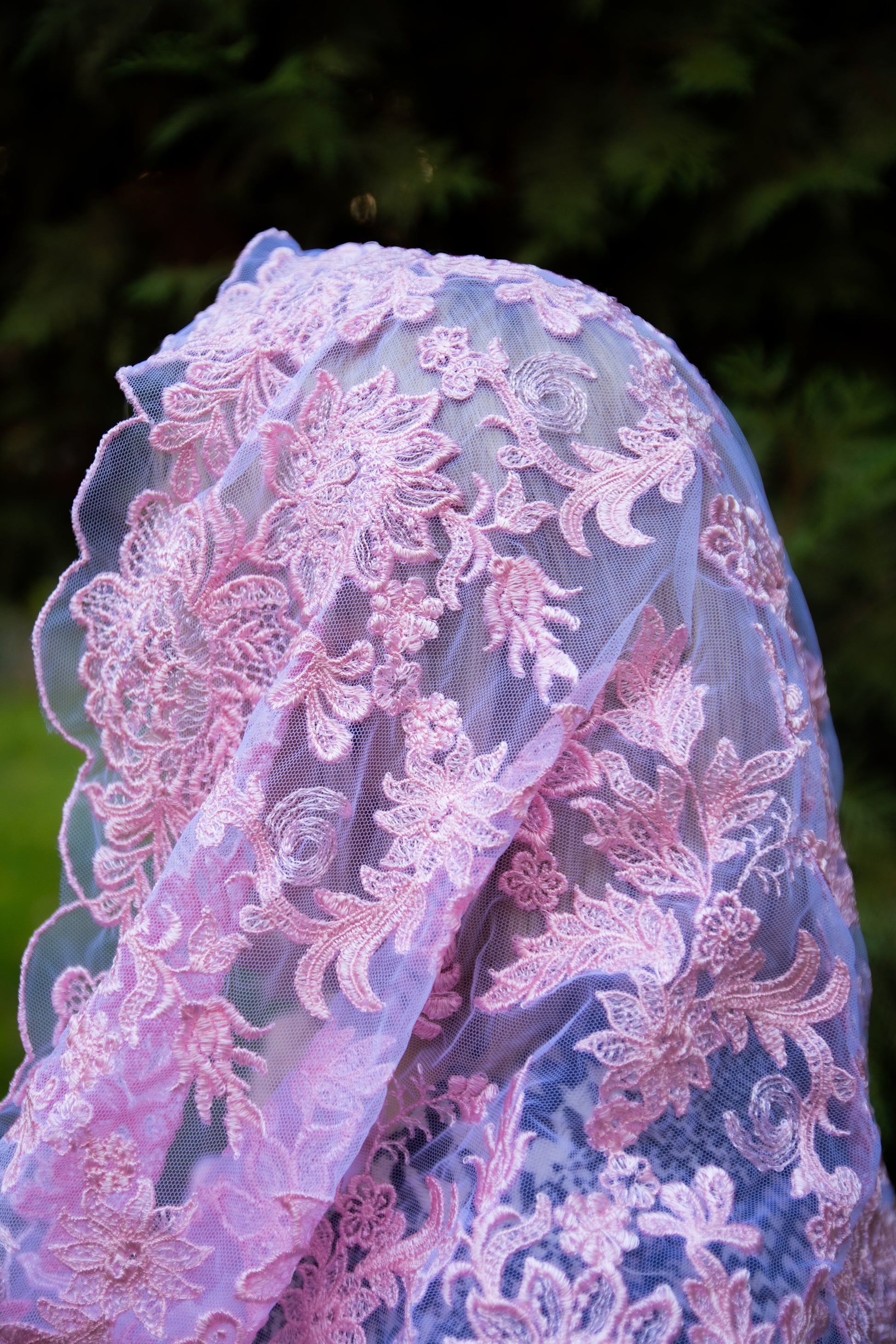 NEW!! Pink Infinity Mantilla - MariaVeils