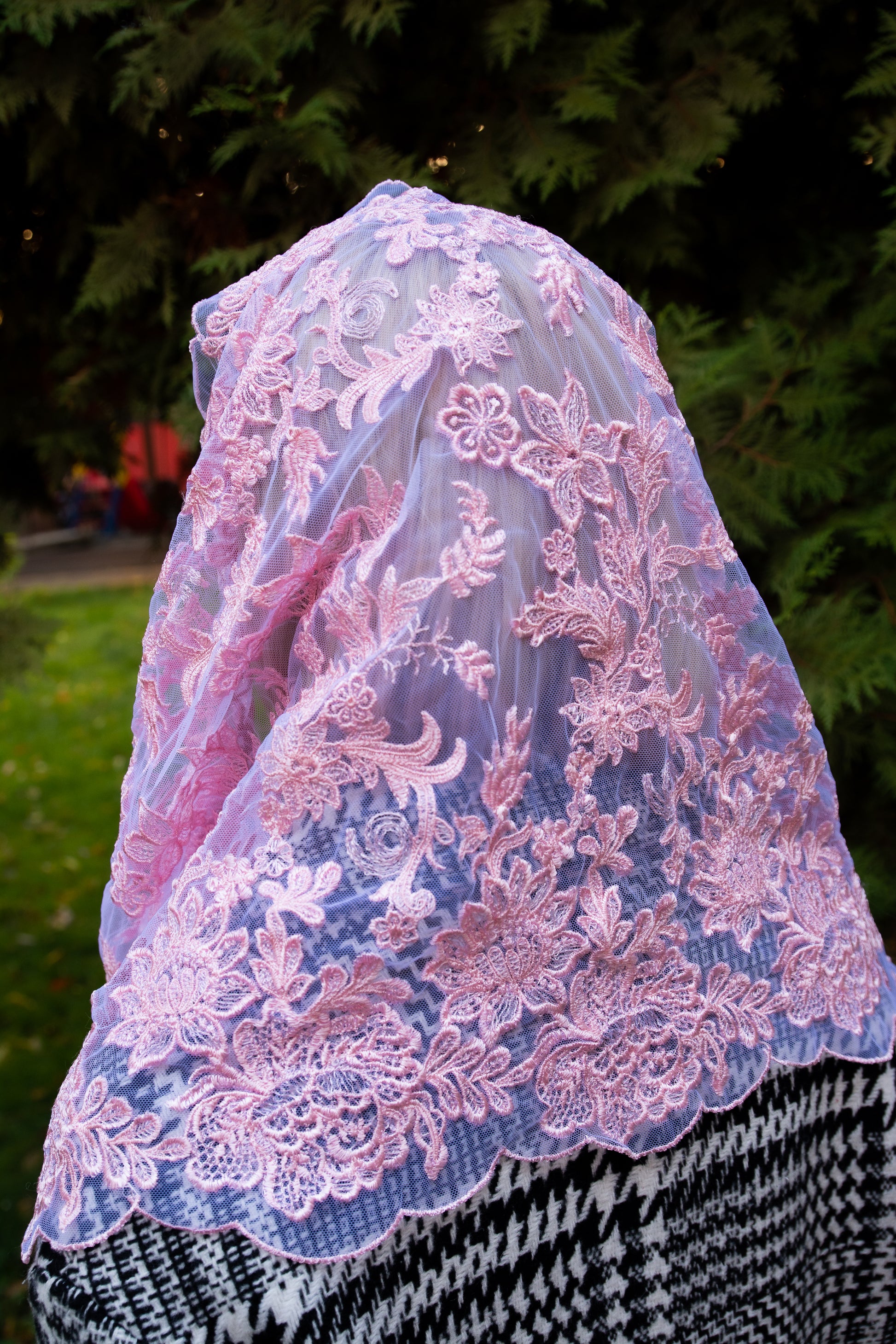 NEW!! Pink Infinity Mantilla - MariaVeils