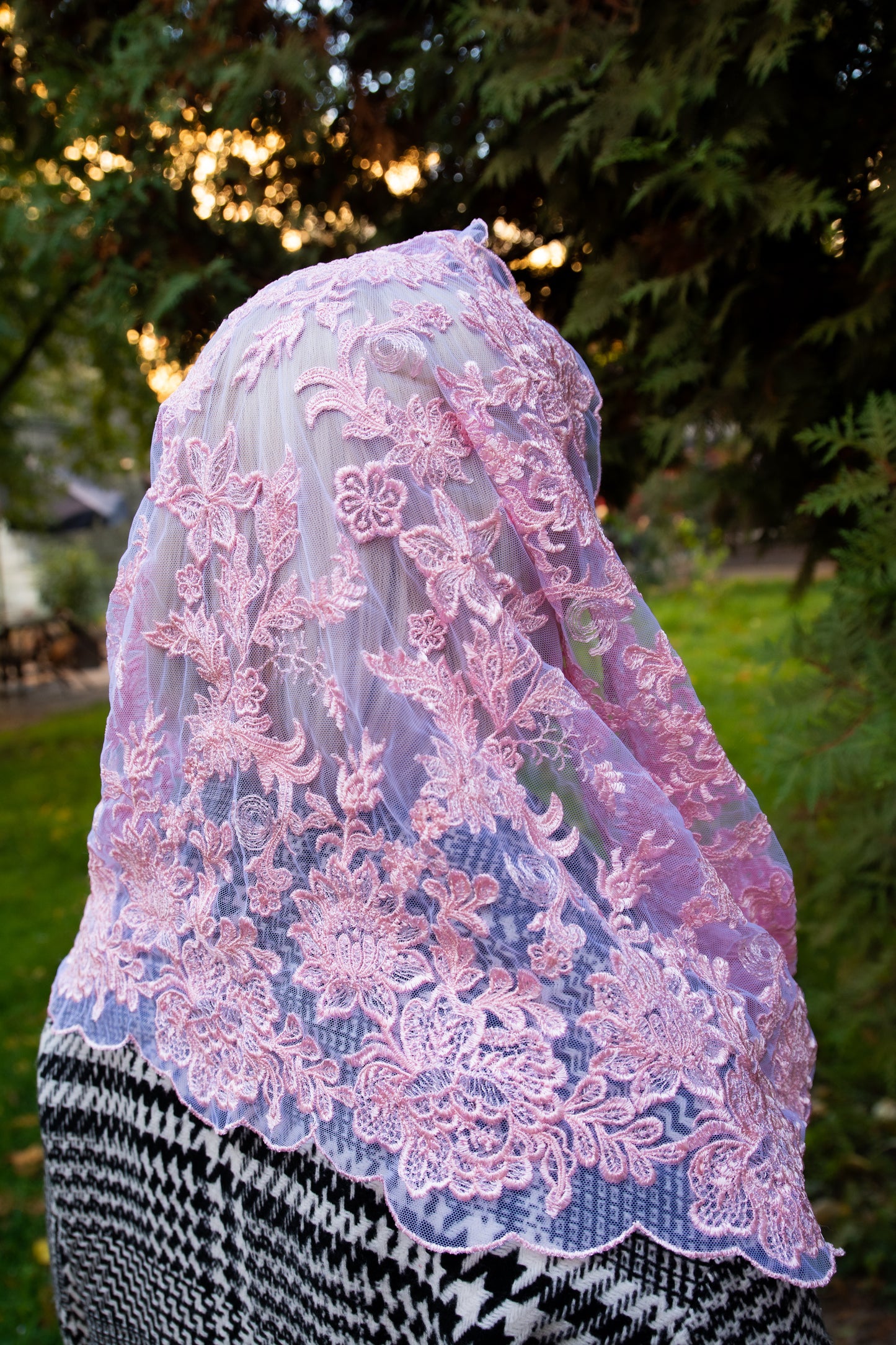 NEW!! Pink Infinity Mantilla - MariaVeils