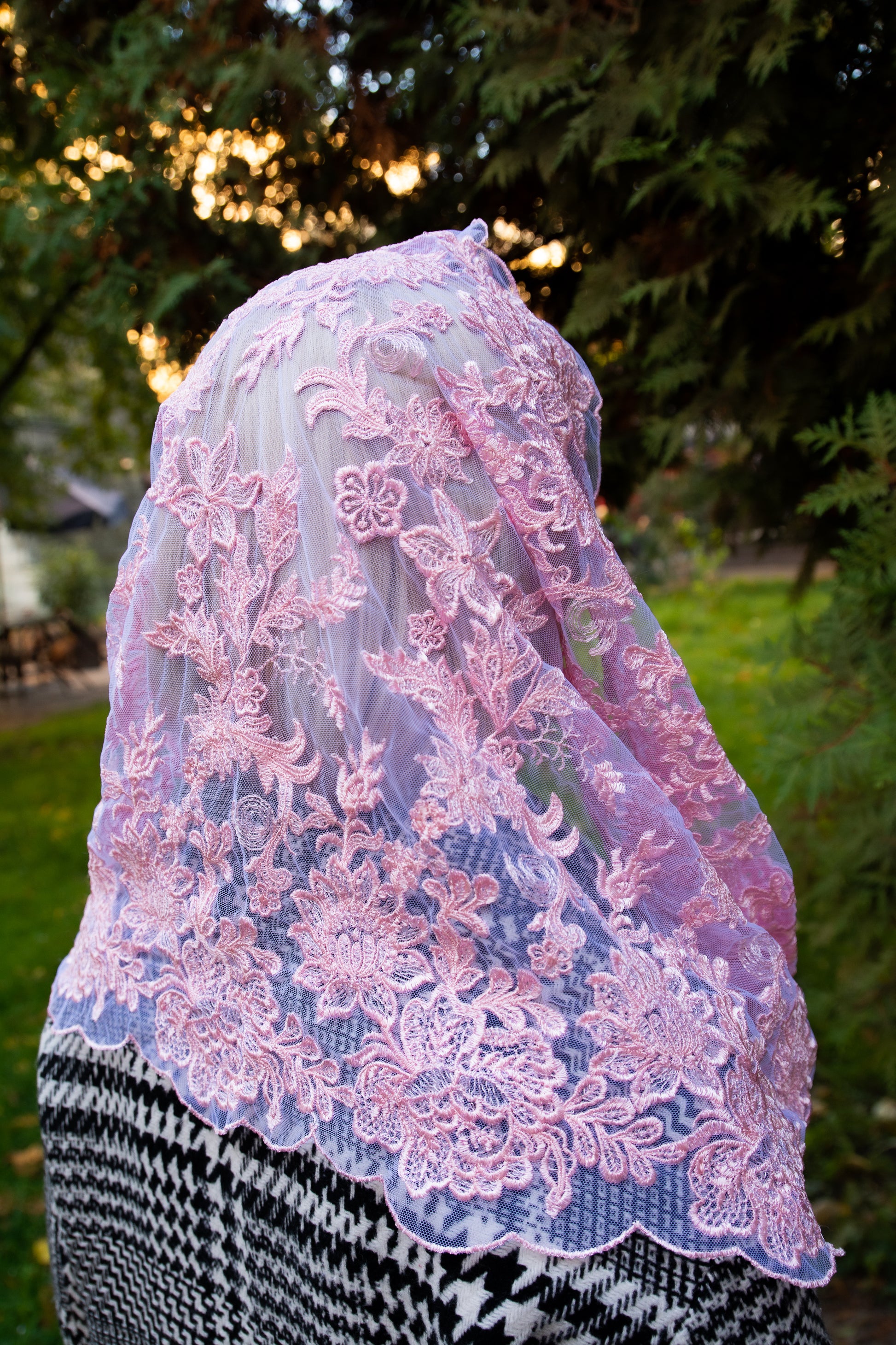 NEW!! Pink Infinity Mantilla - MariaVeils