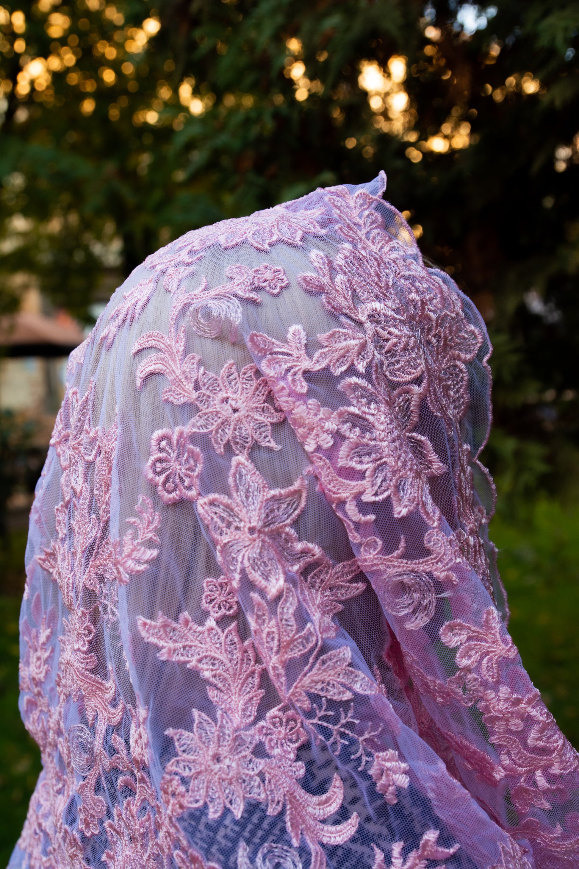 NEW!! Pink Infinity Mantilla - MariaVeils