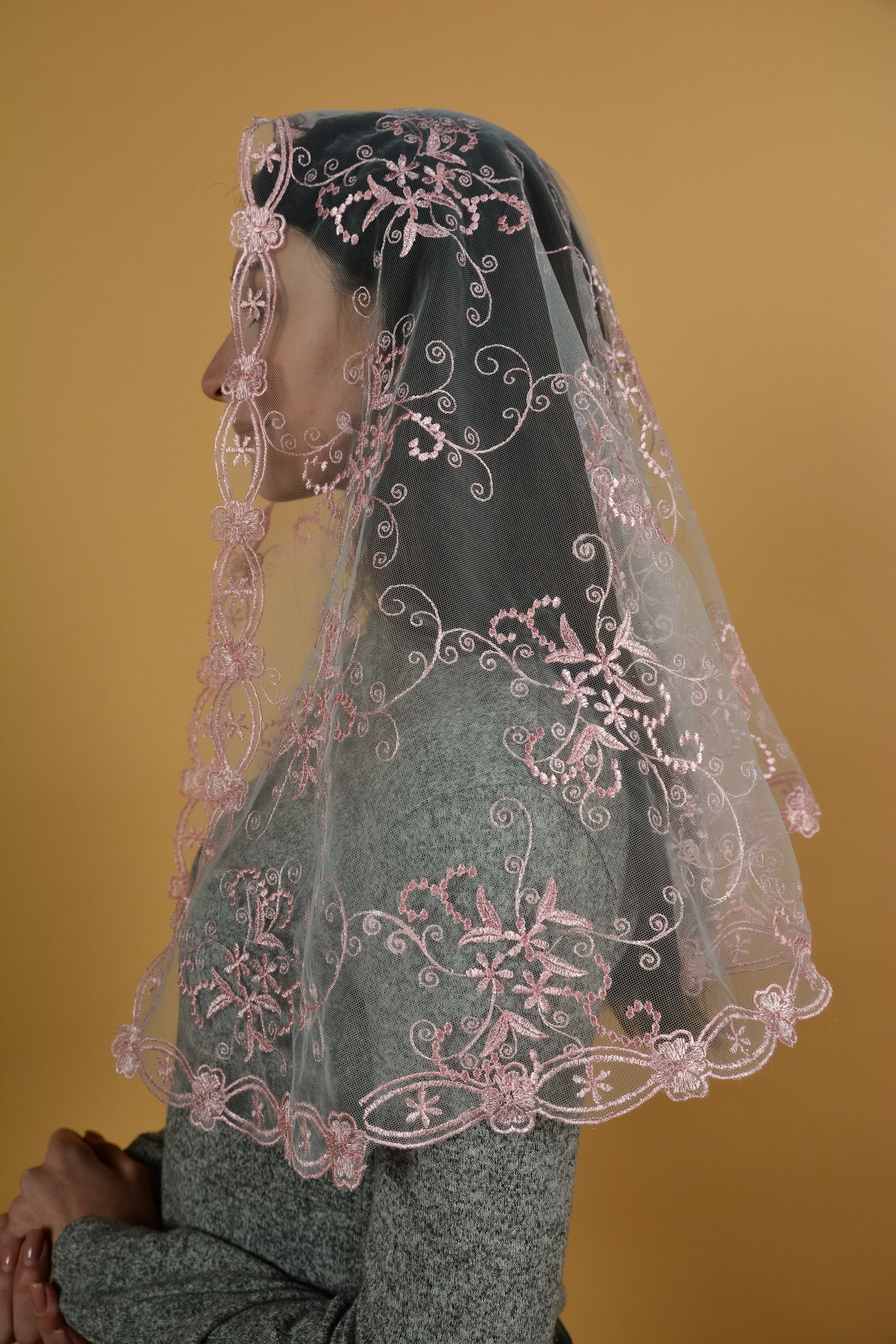 Pink Long Veil - MariaVeils