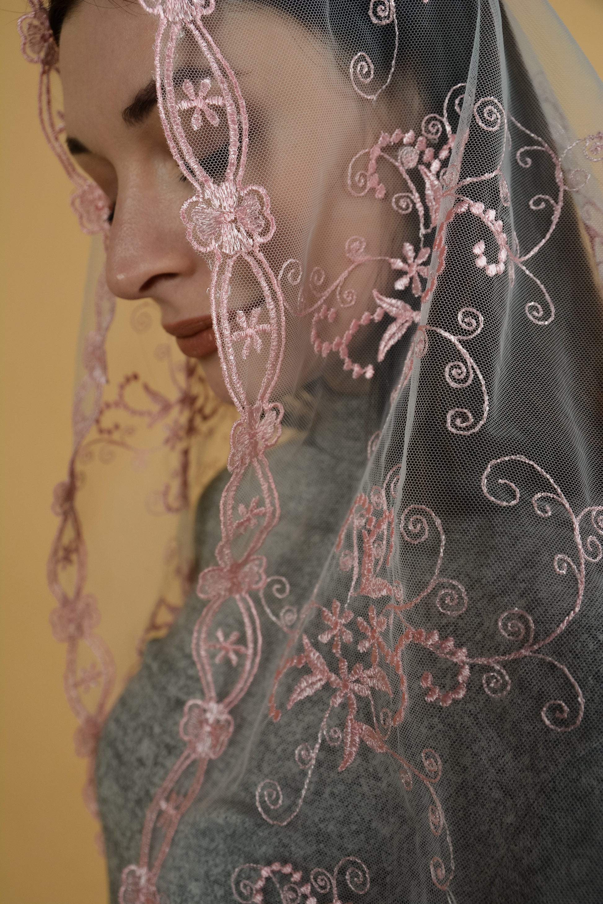 Pink Long Veil - MariaVeils